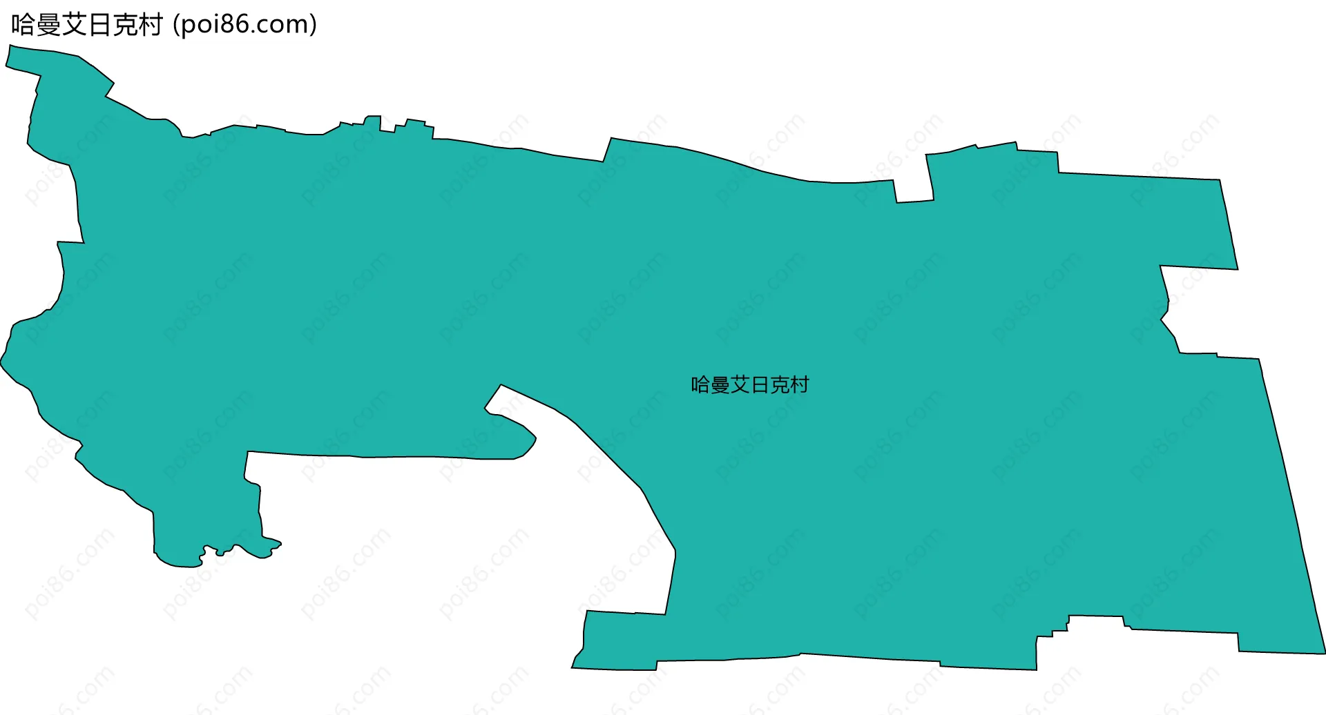 哈曼艾日克村边界地图
