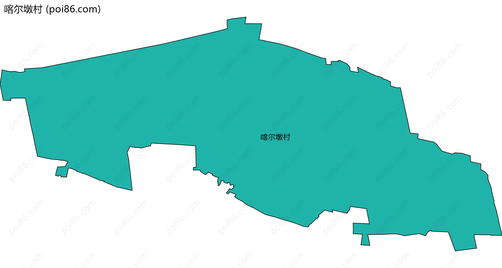 喀尔墩村边界地图