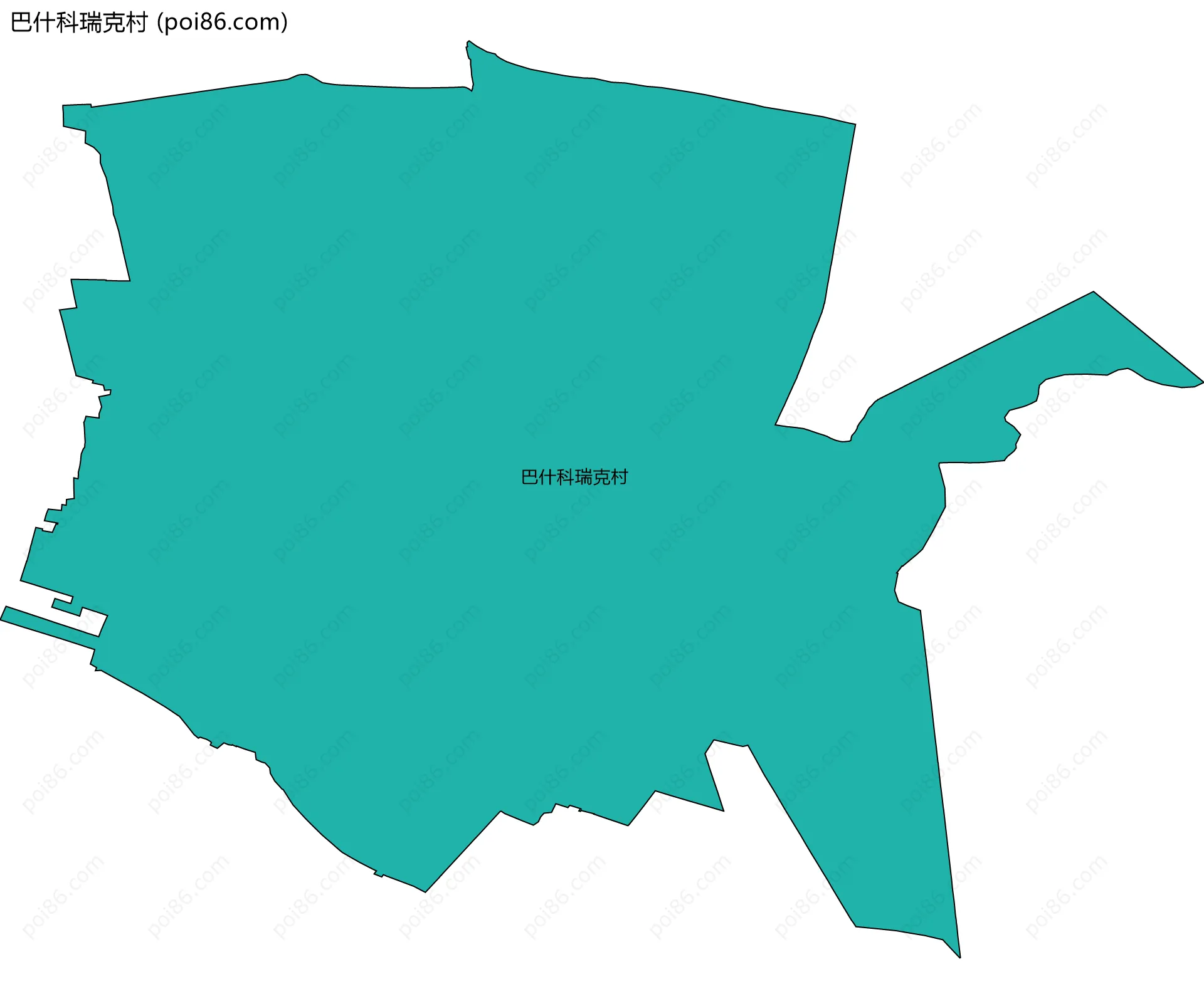 巴什科瑞克村边界地图