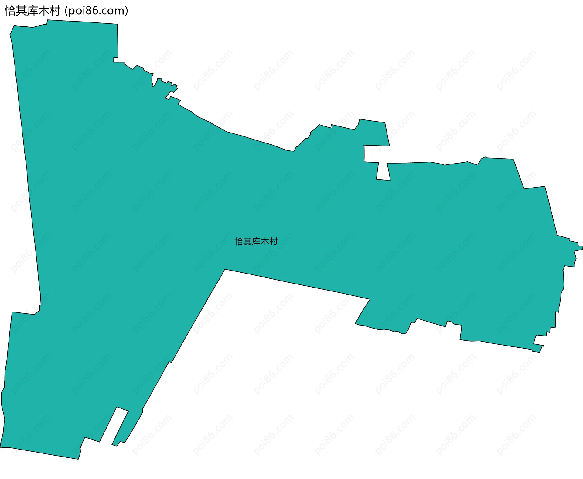 恰其库木村边界地图