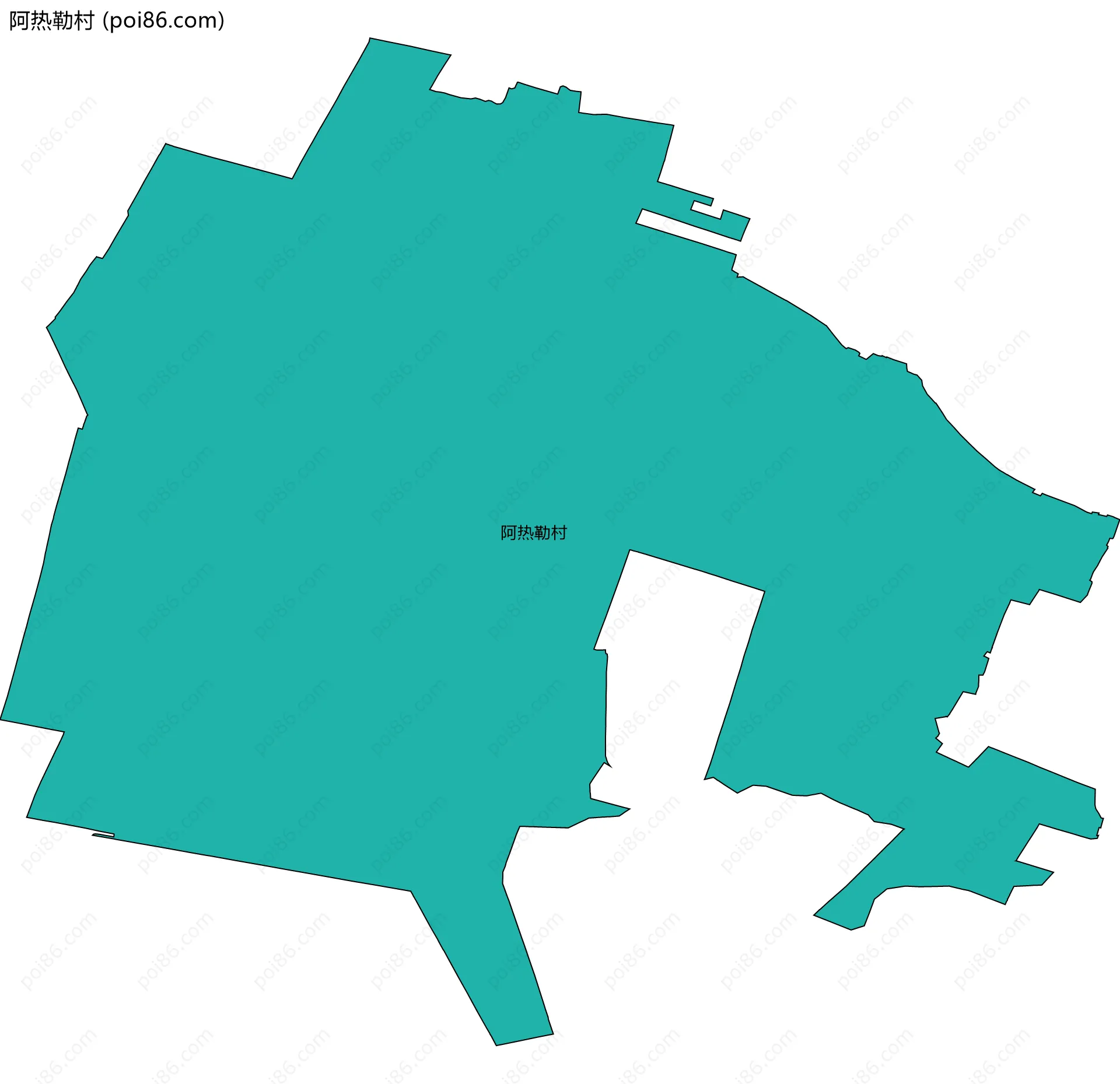 阿热勒村边界地图