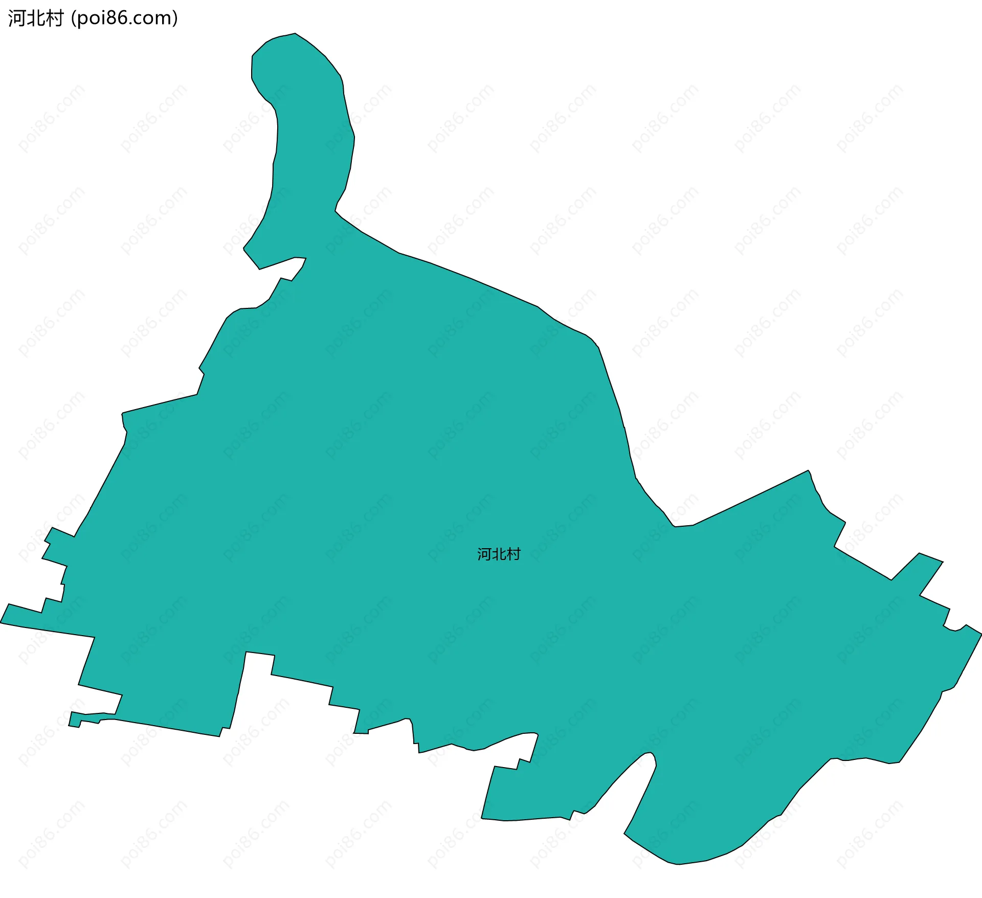 河北村边界地图