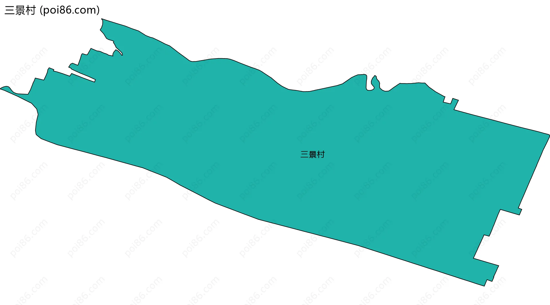 三景村边界地图