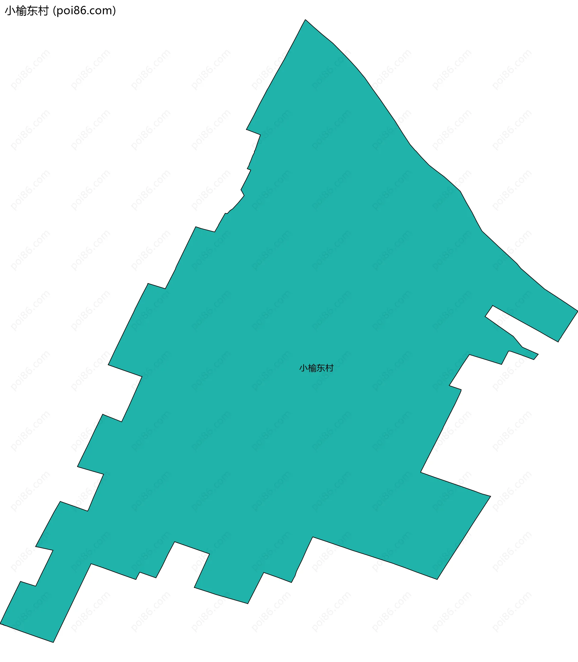 小榆东村边界地图