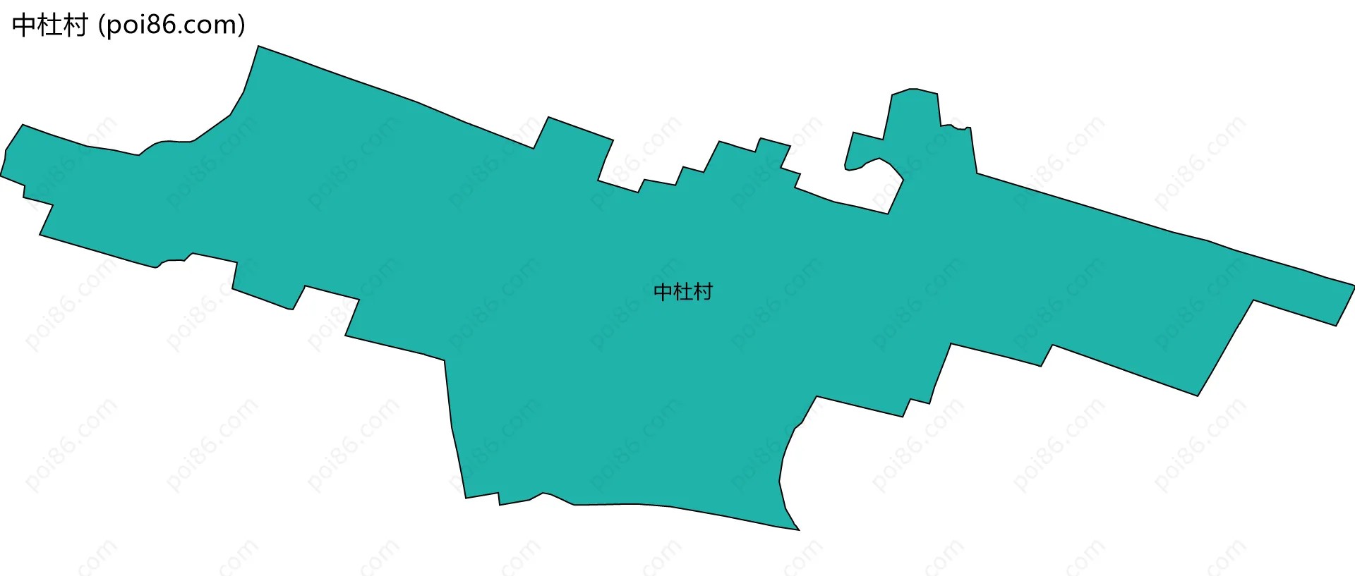 中杜村边界地图