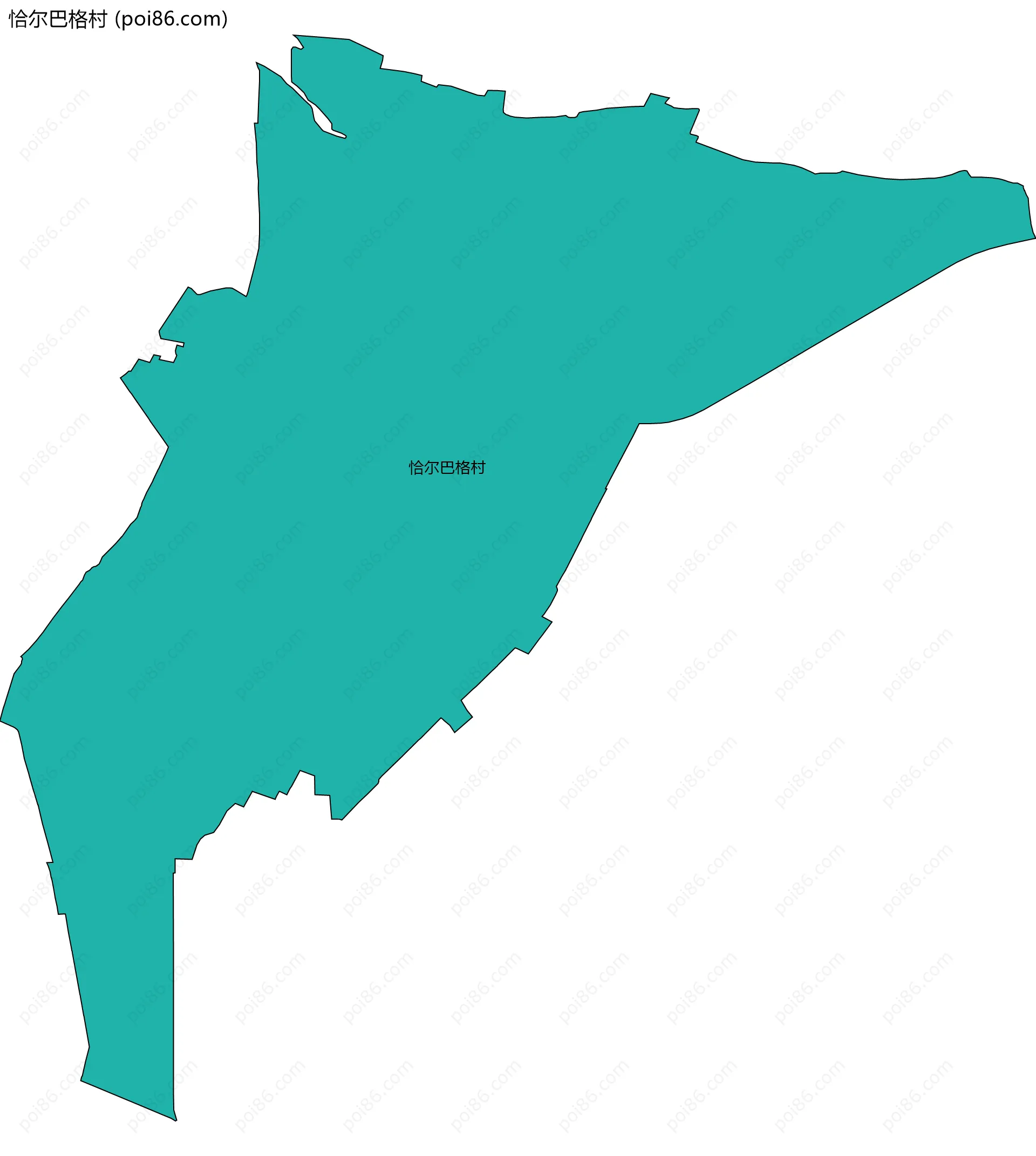 恰尔巴格村边界地图