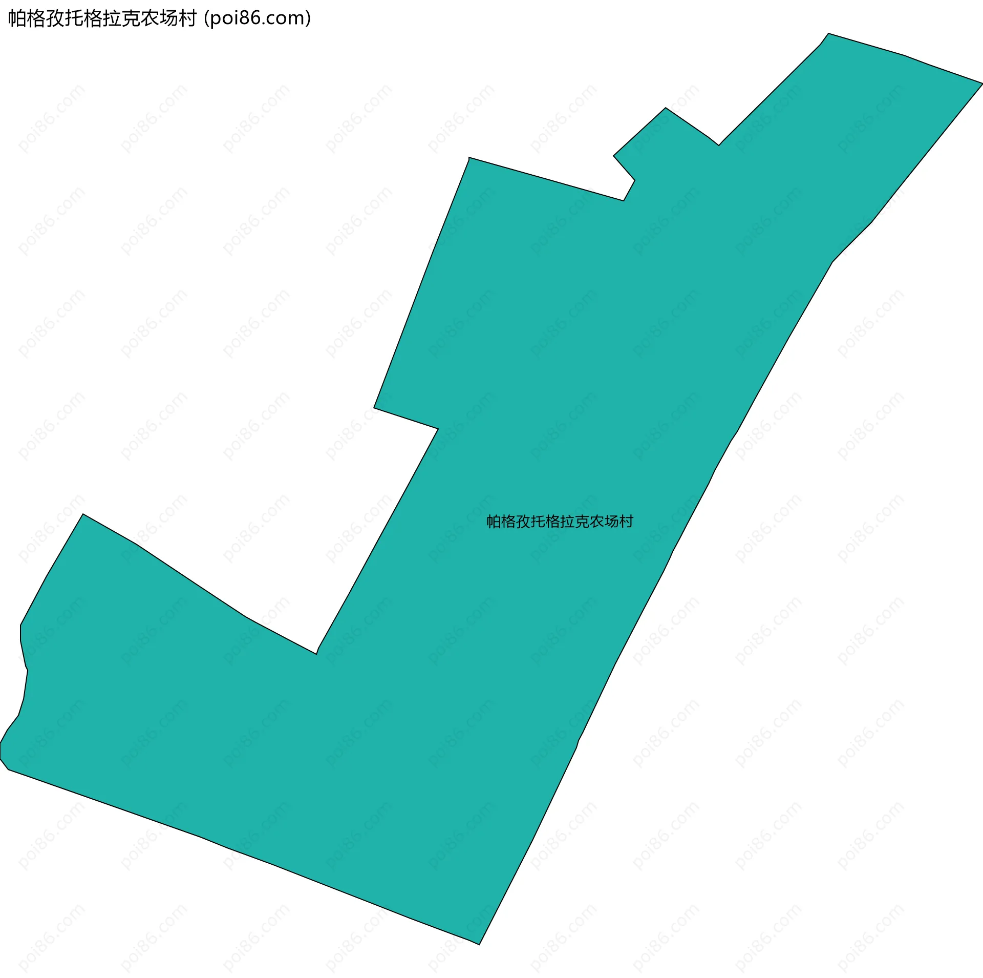 帕格孜托格拉克农场村边界地图