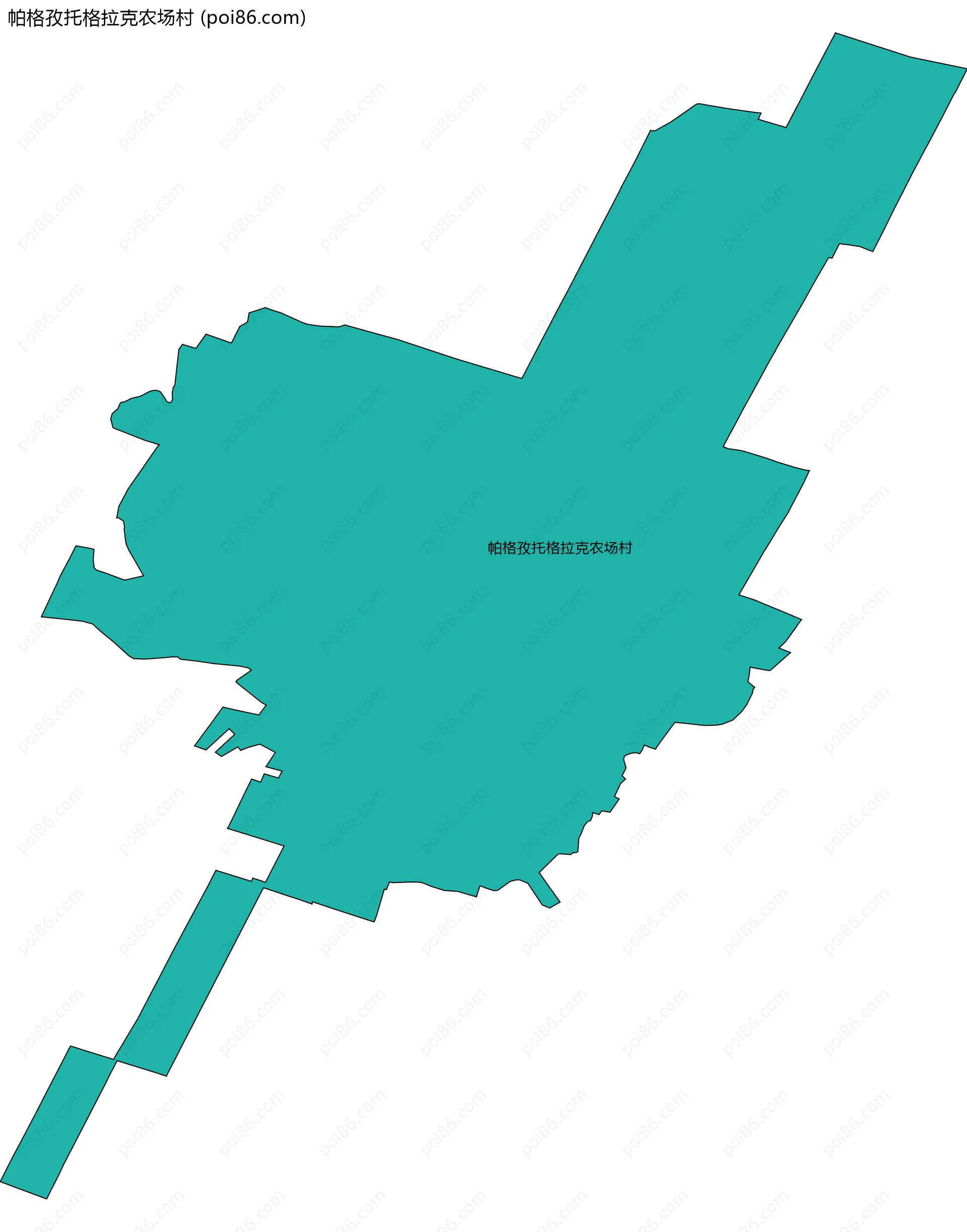 帕格孜托格拉克农场村边界地图