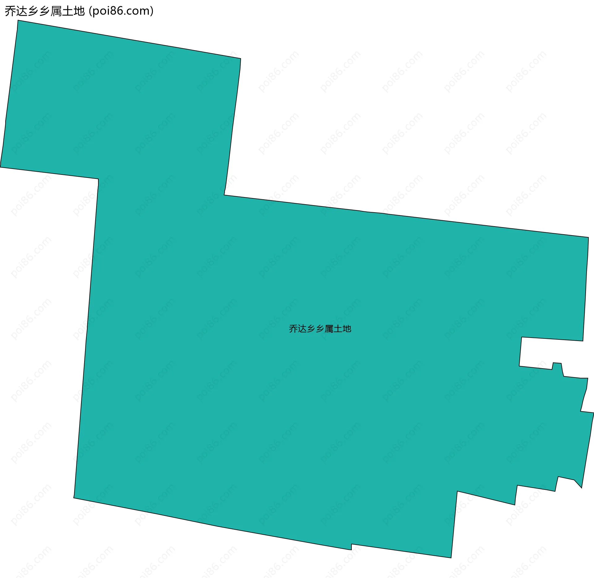 乔达乡乡属土地边界地图