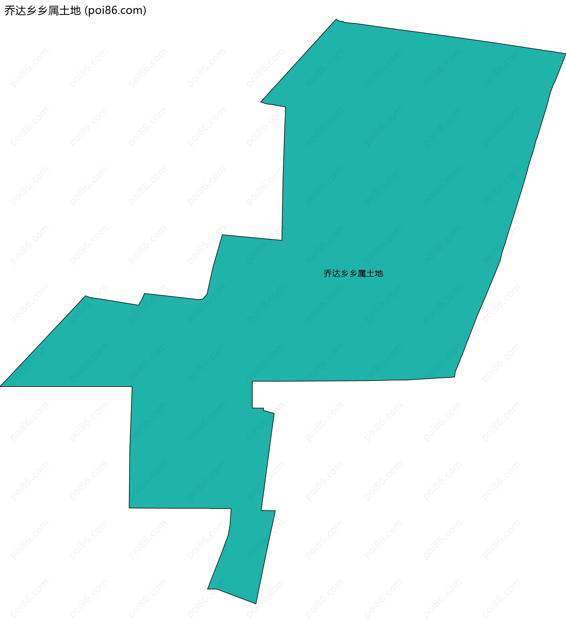 乔达乡乡属土地边界地图