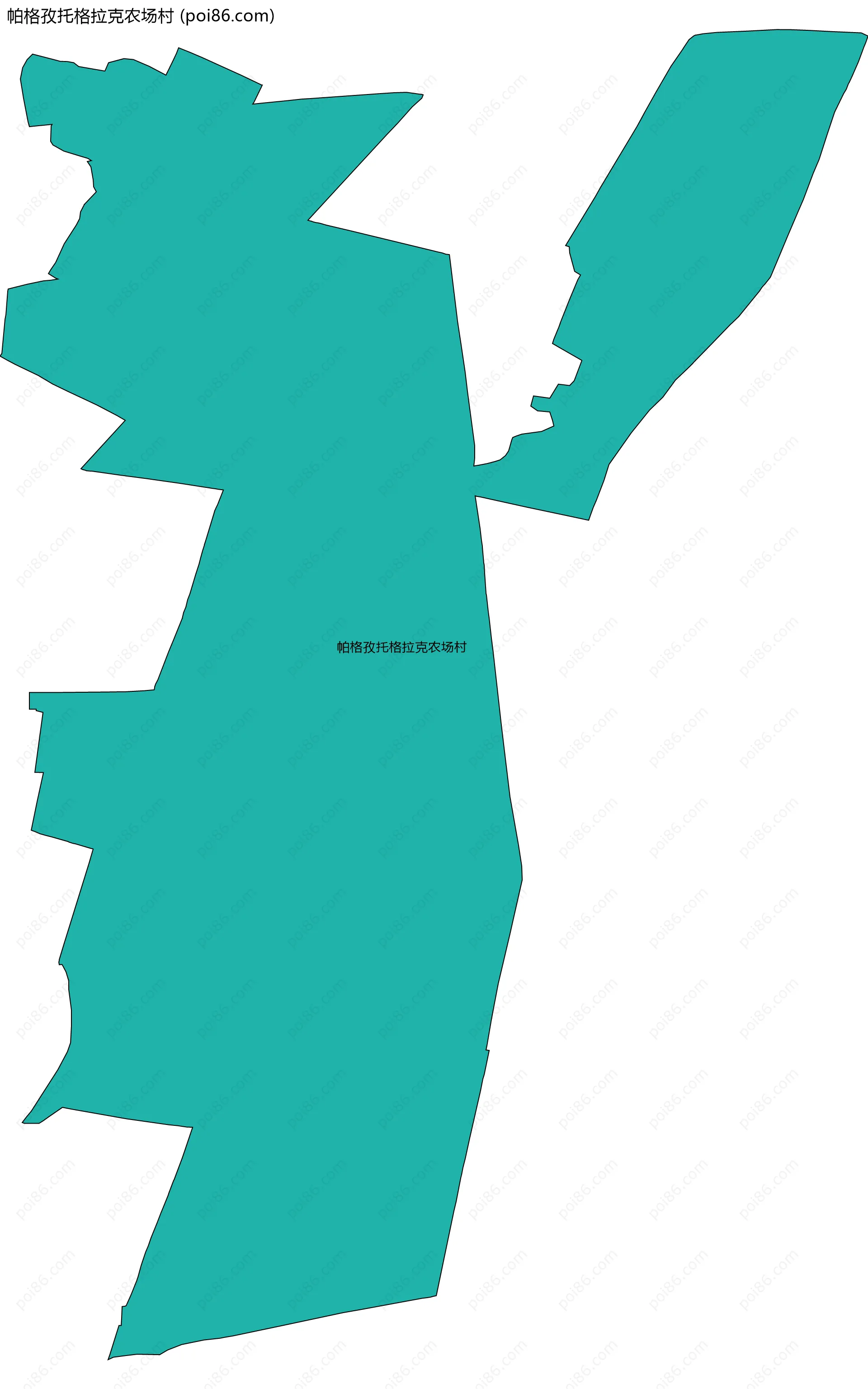 帕格孜托格拉克农场村边界地图