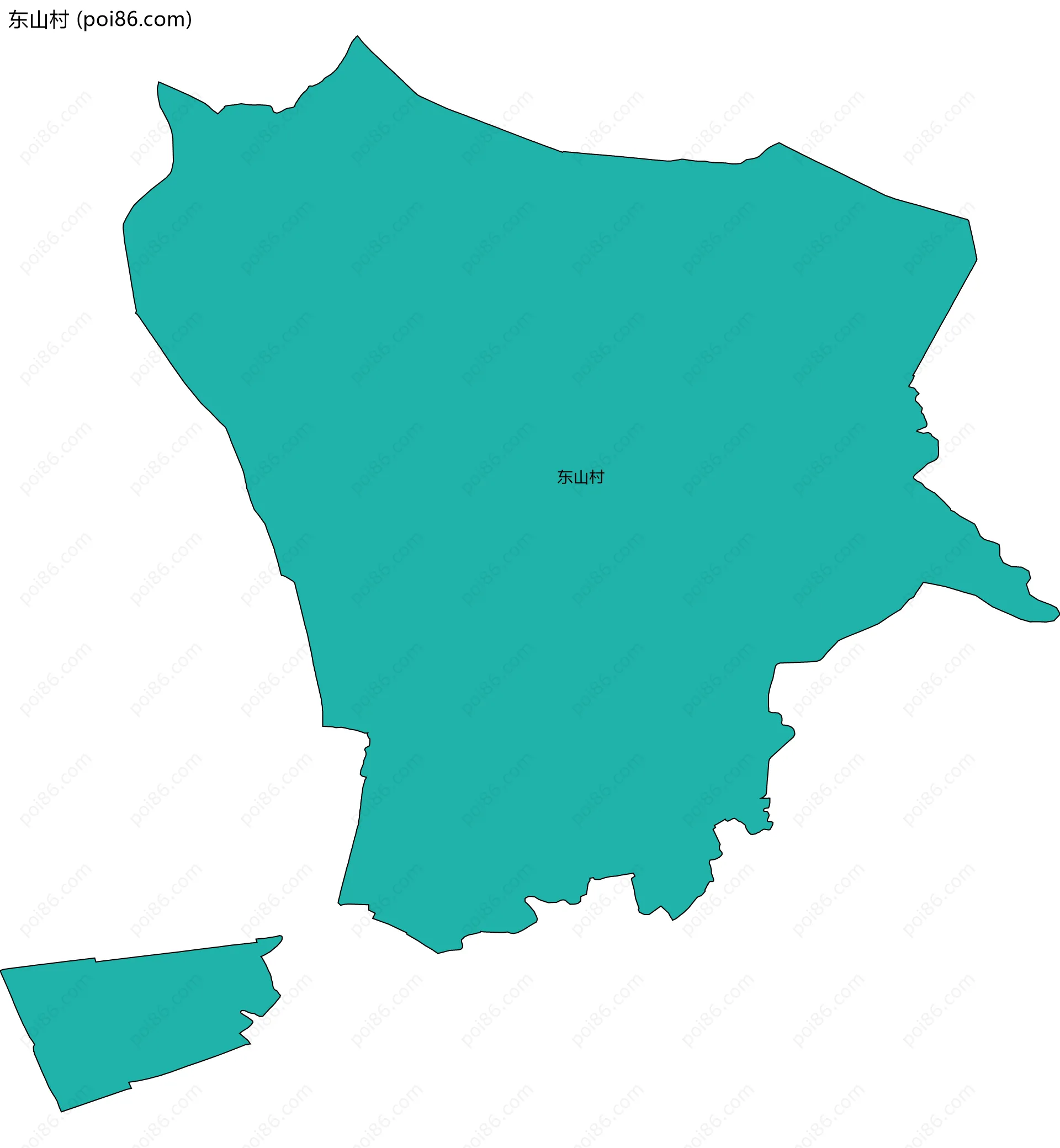 东山村边界地图