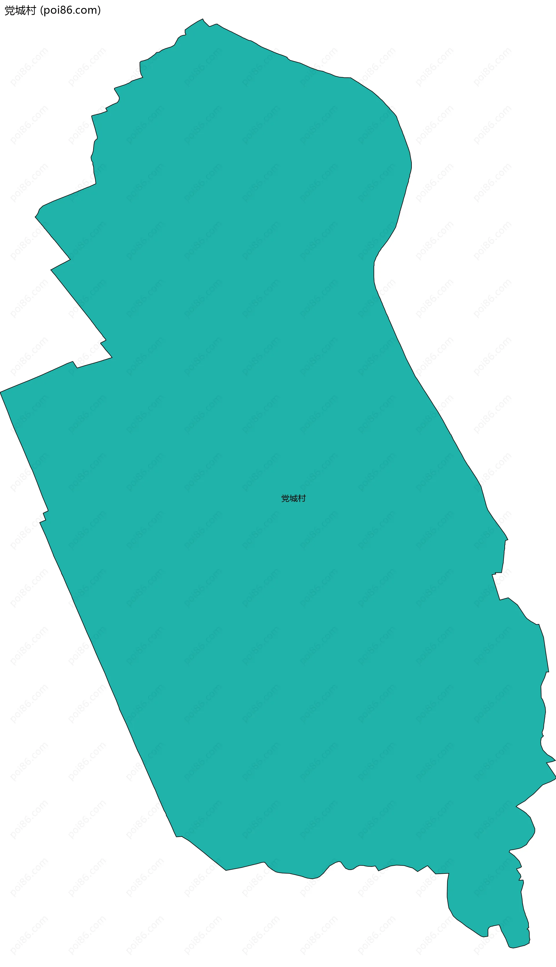 党城村边界地图