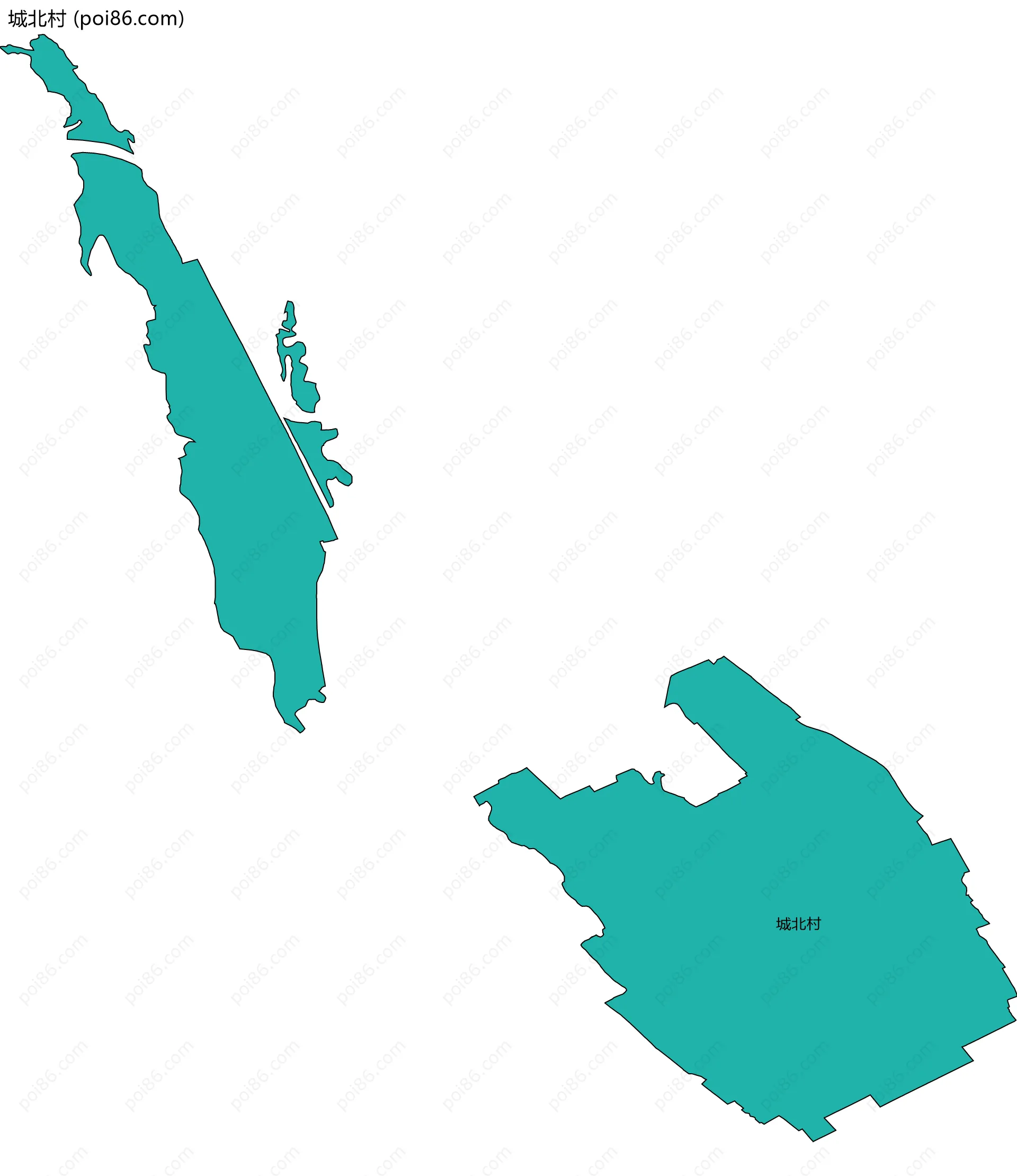 城北村边界地图