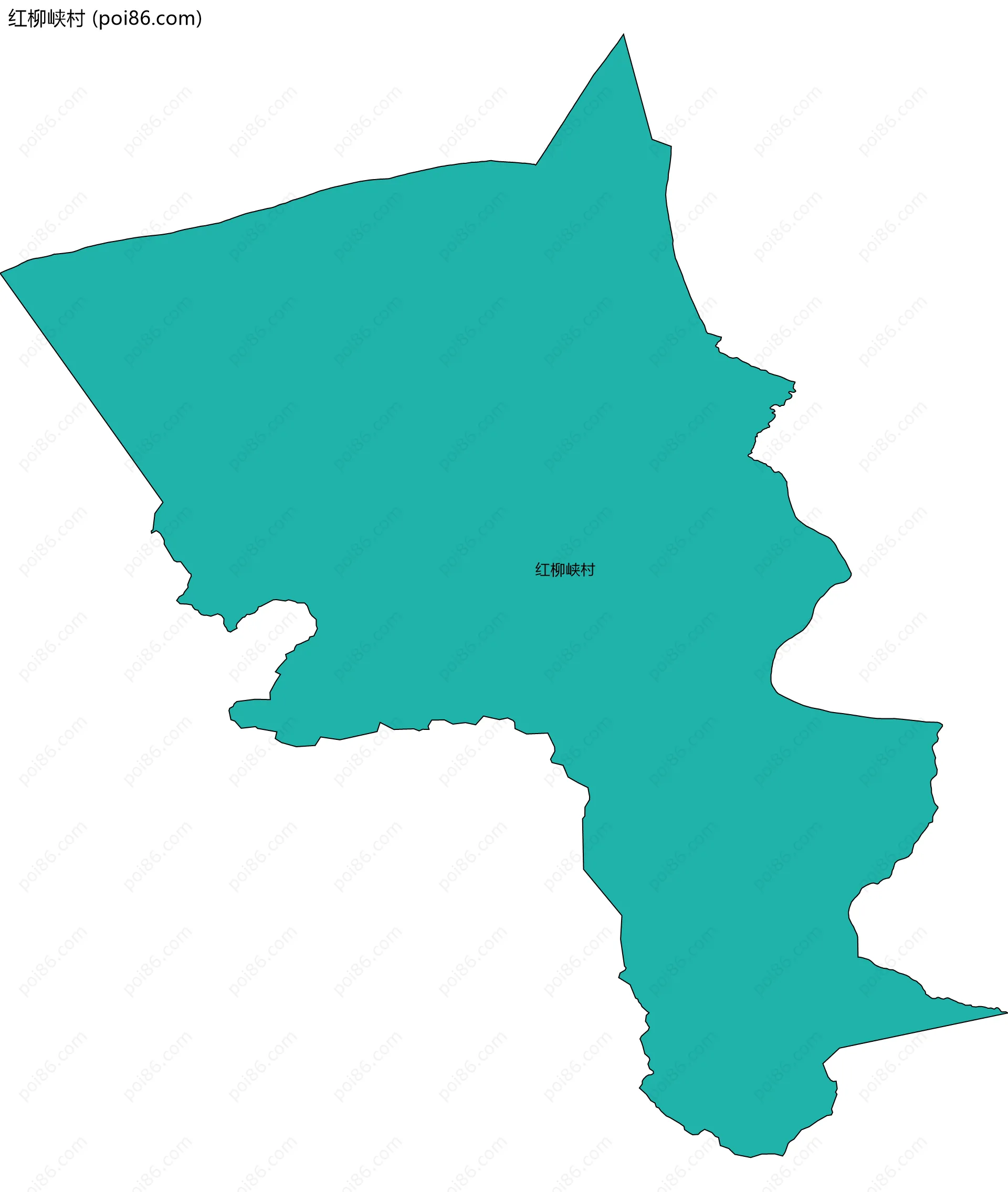 红柳峡村边界地图