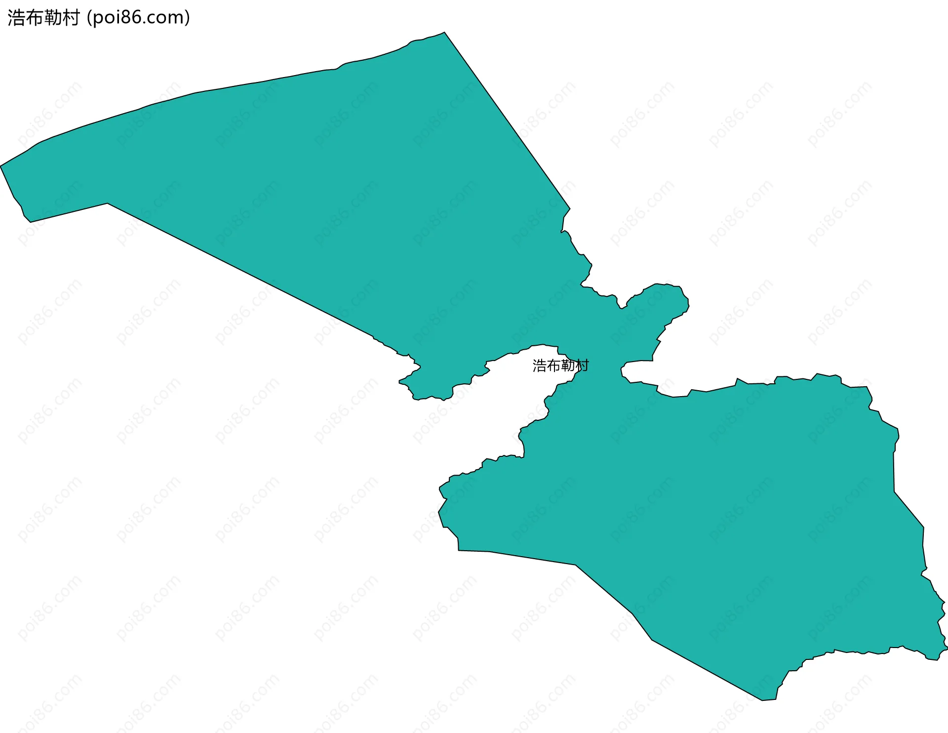 浩布勒村边界地图