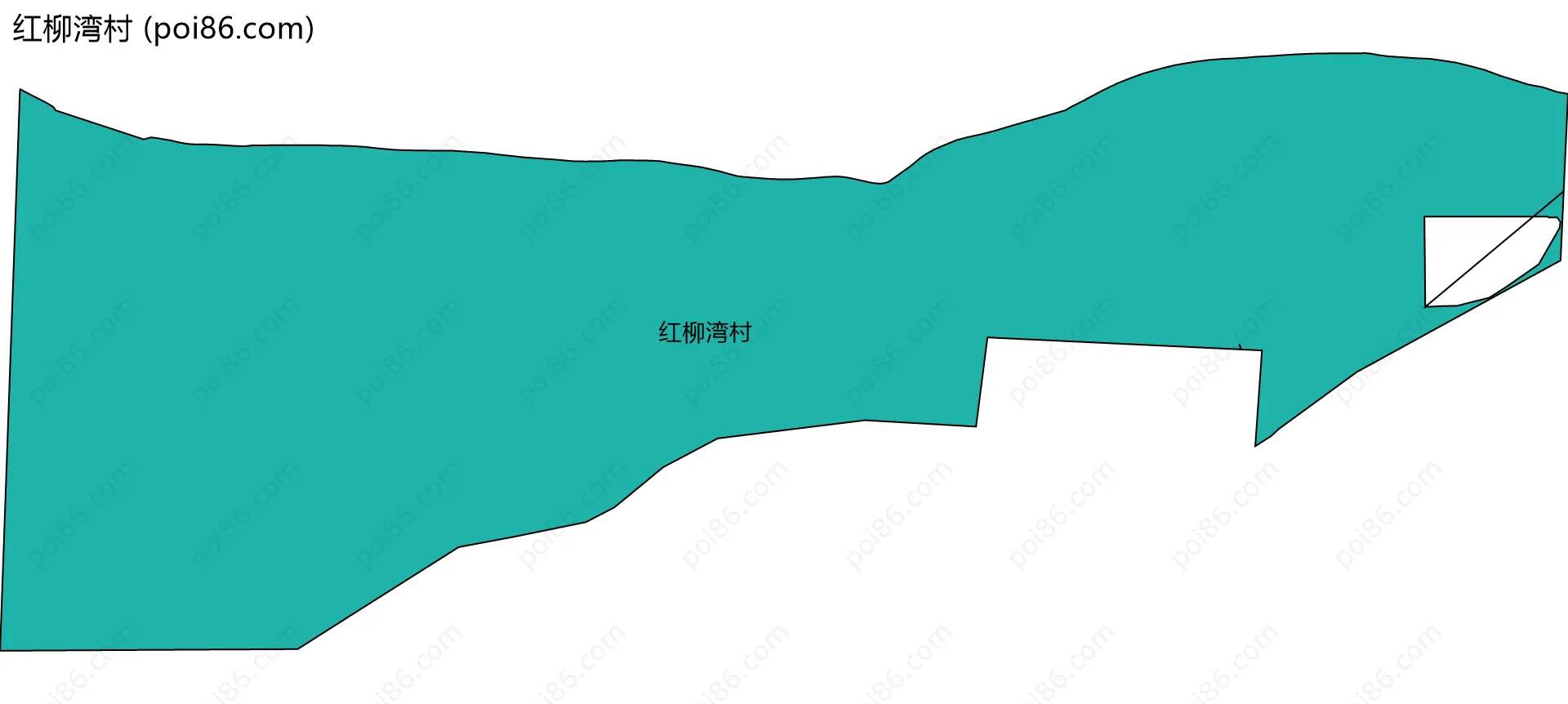 红柳湾村边界地图