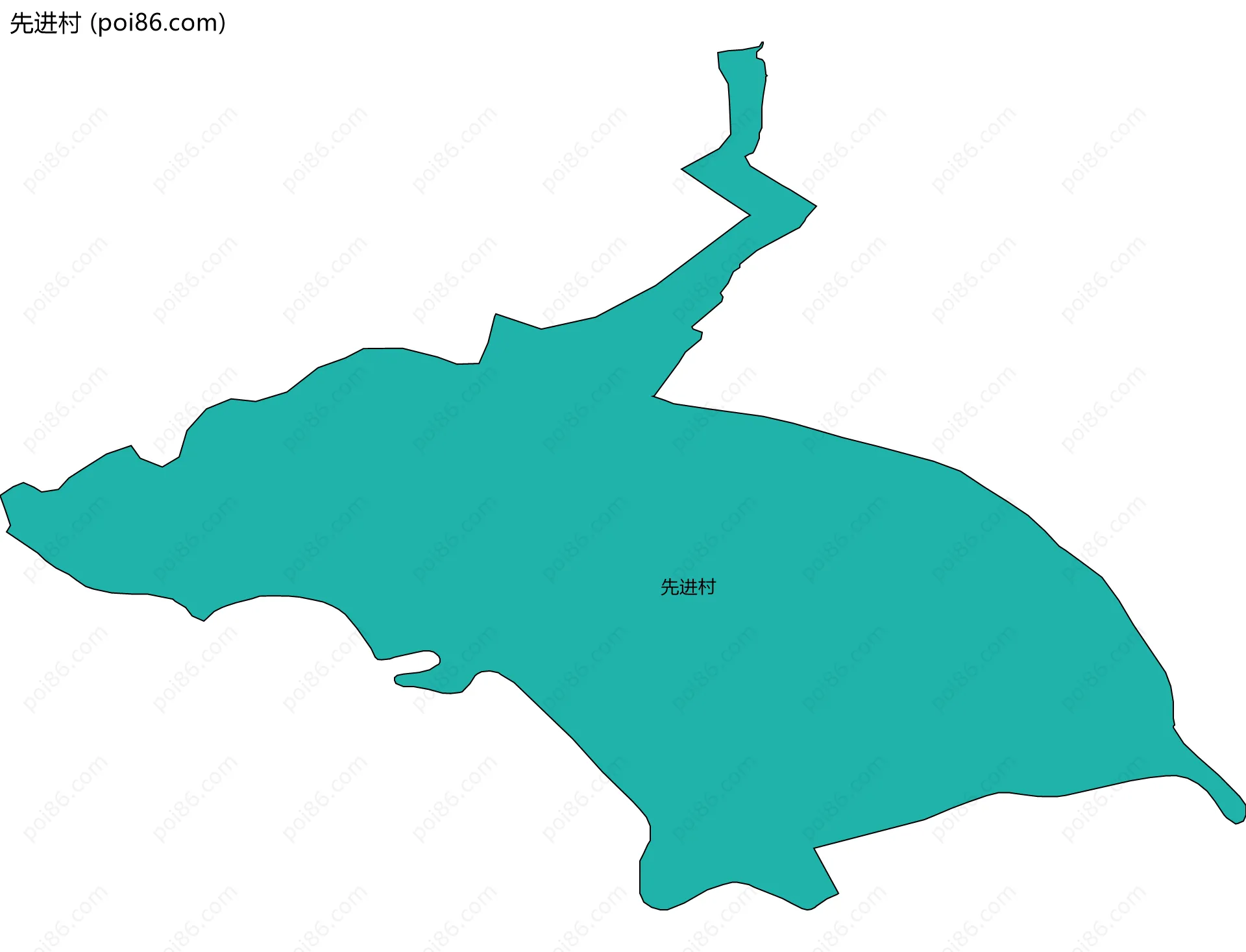 先进村边界地图