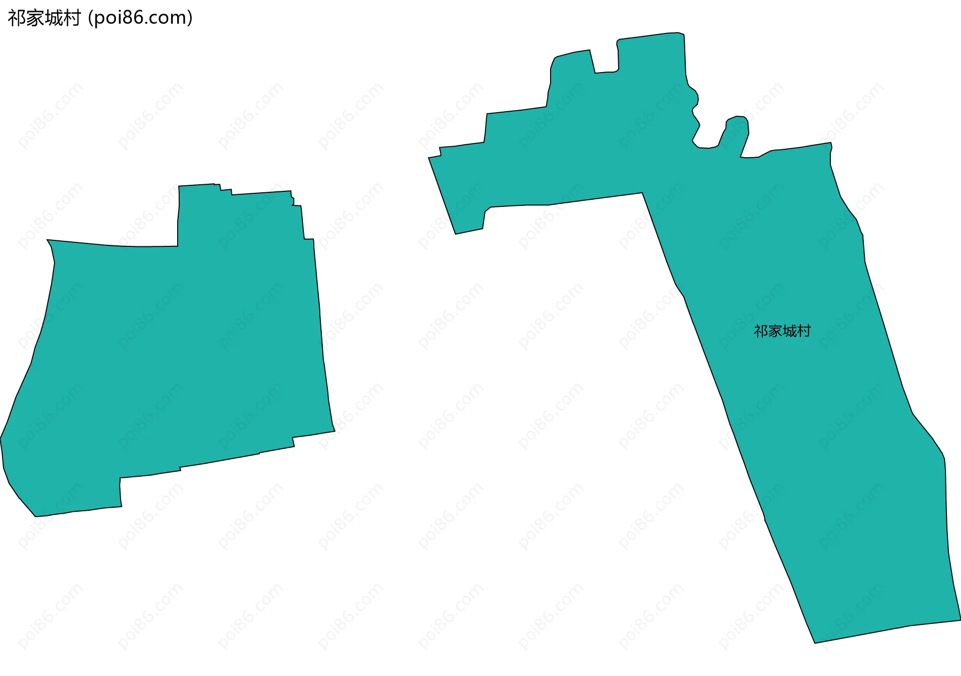 祁家城村边界地图