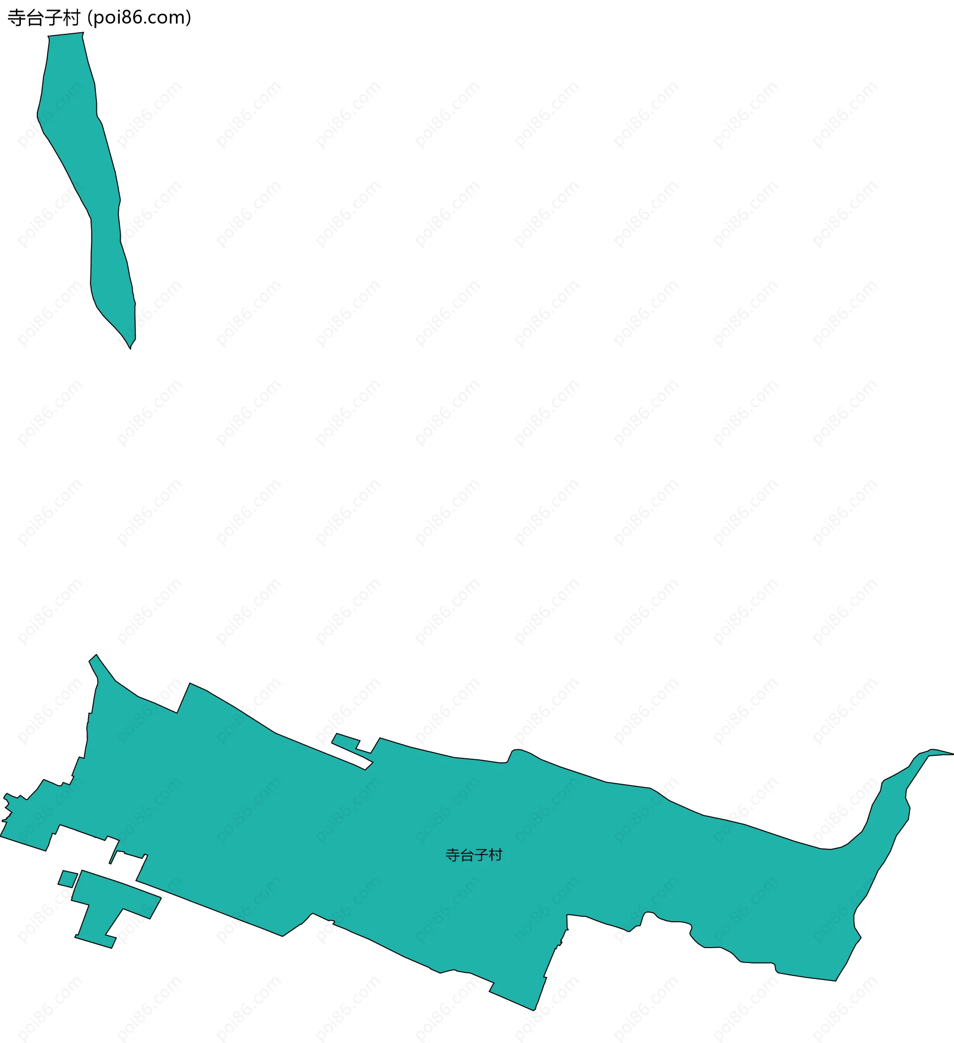 寺台子村边界地图