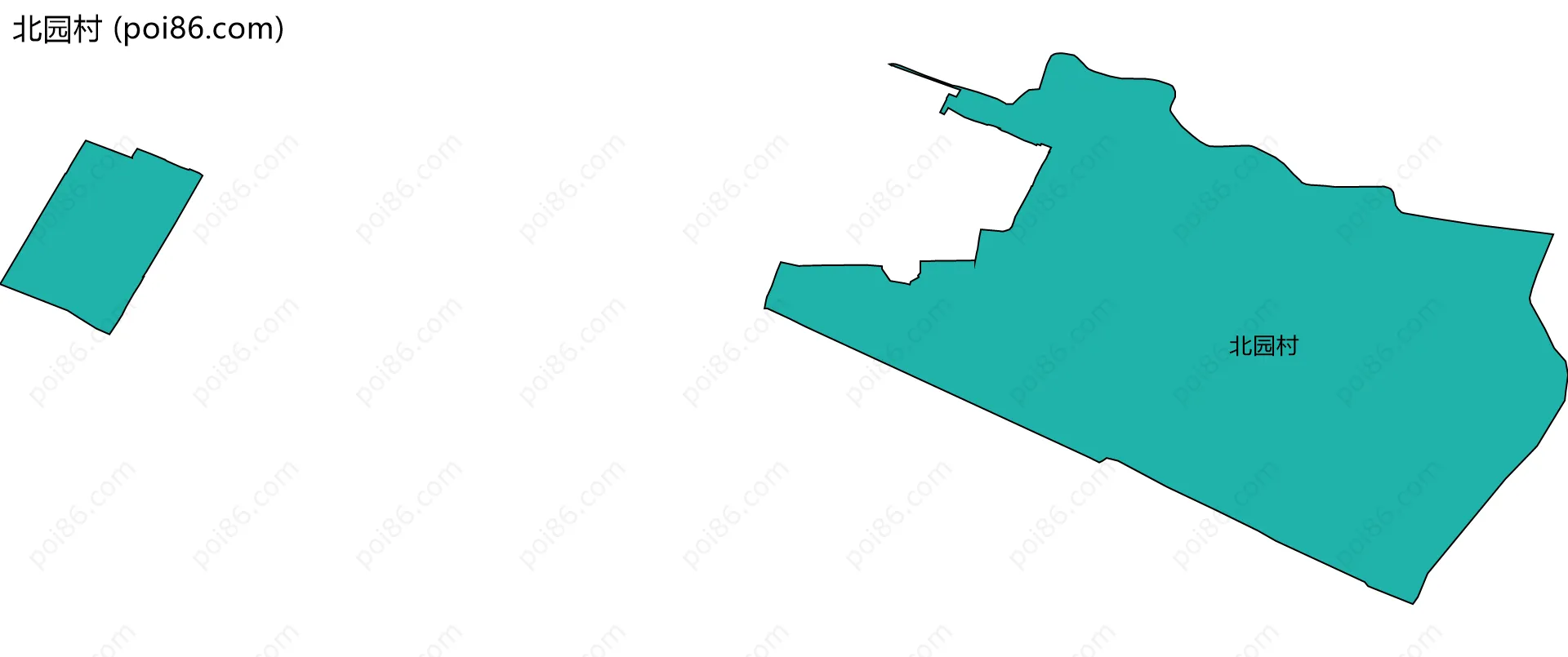 北园村边界地图