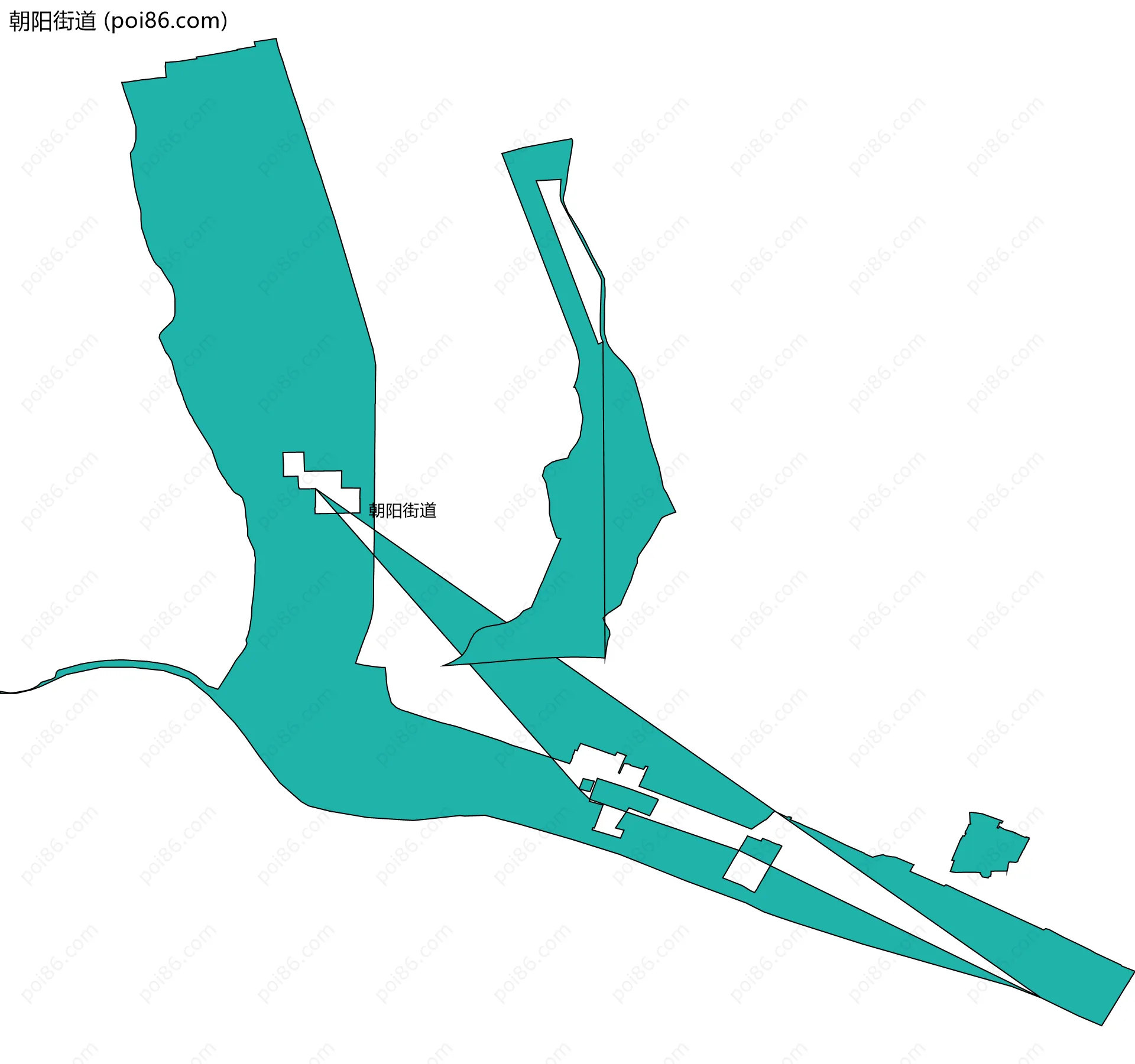 朝阳街道边界地图