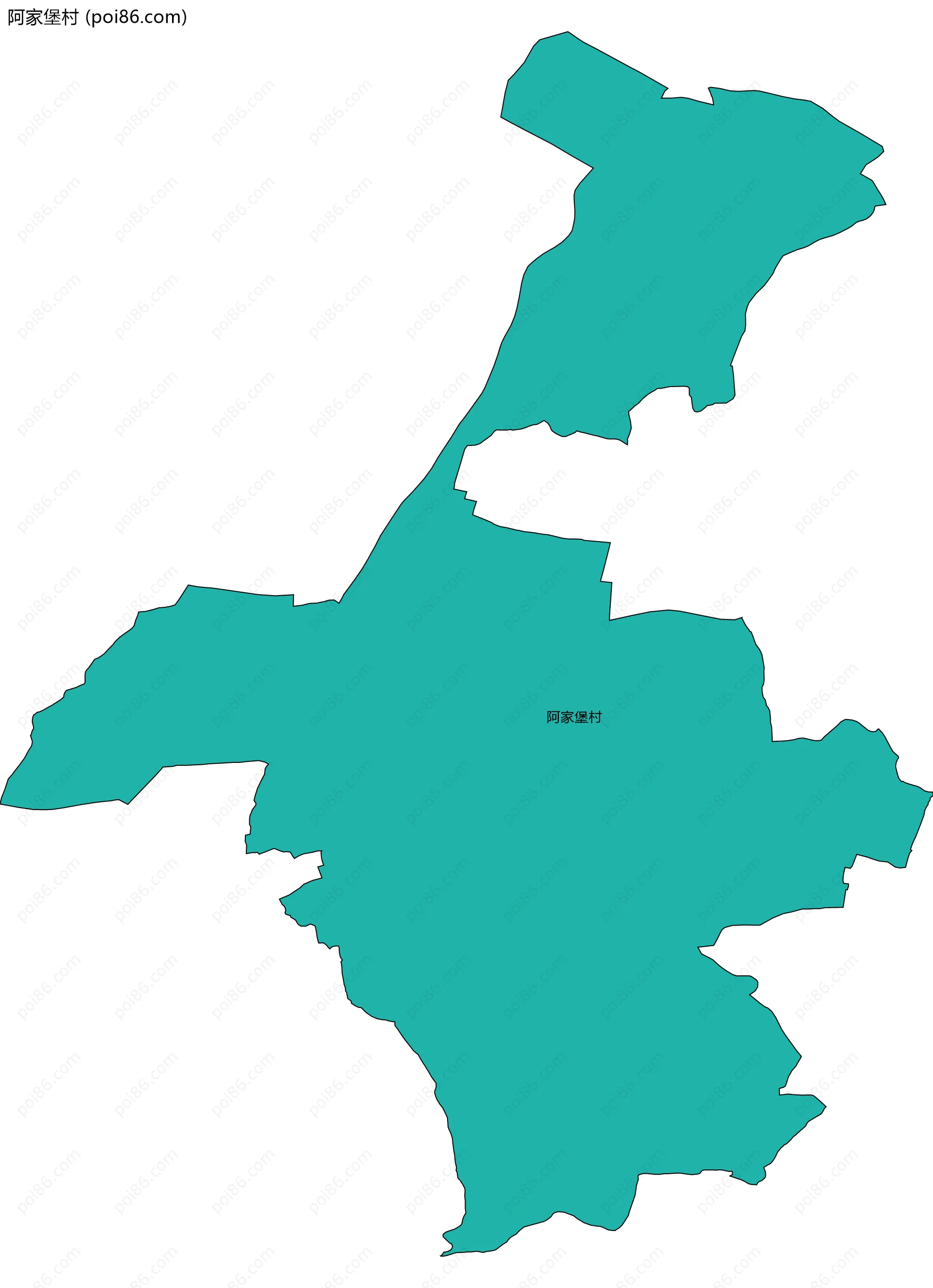 阿家堡村边界地图