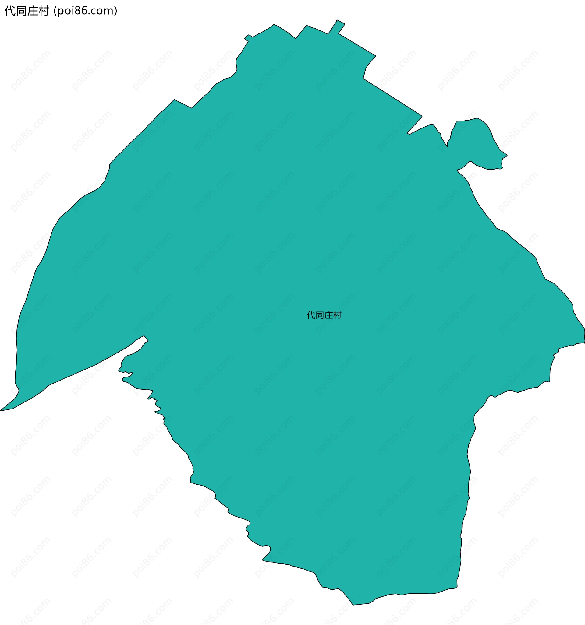 代同庄村边界地图