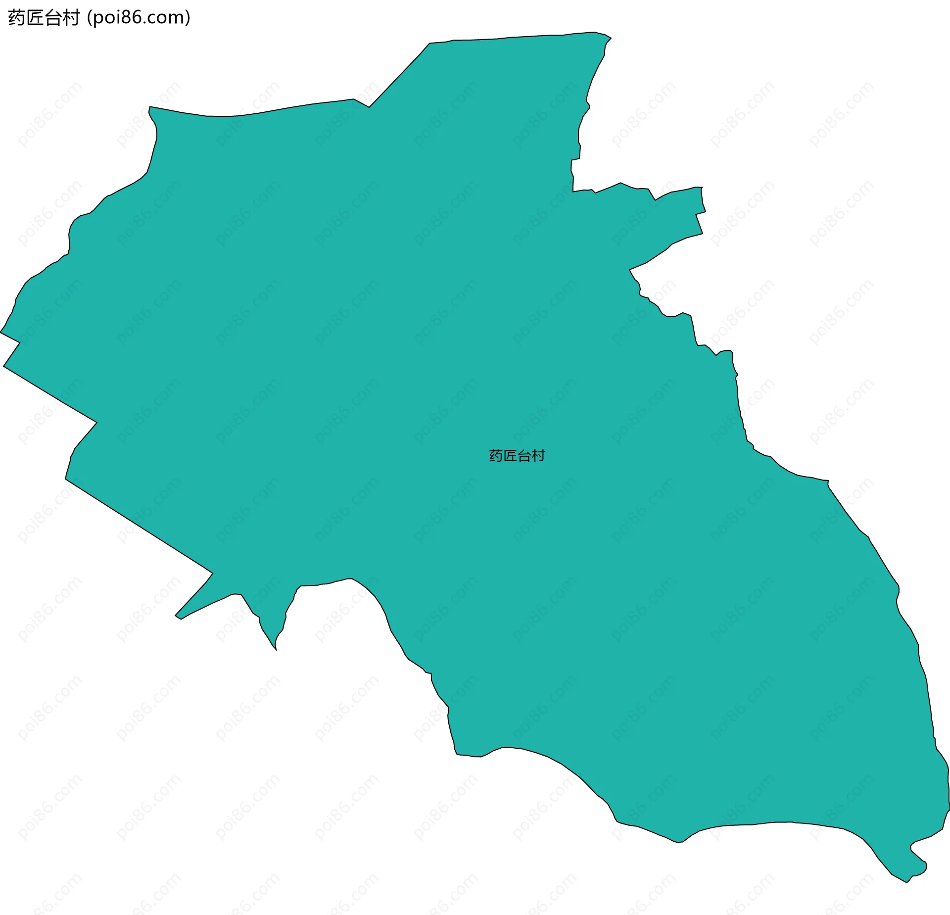 药匠台村边界地图