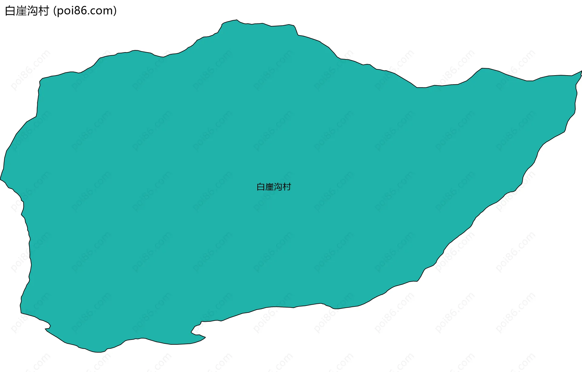 白崖沟村边界地图