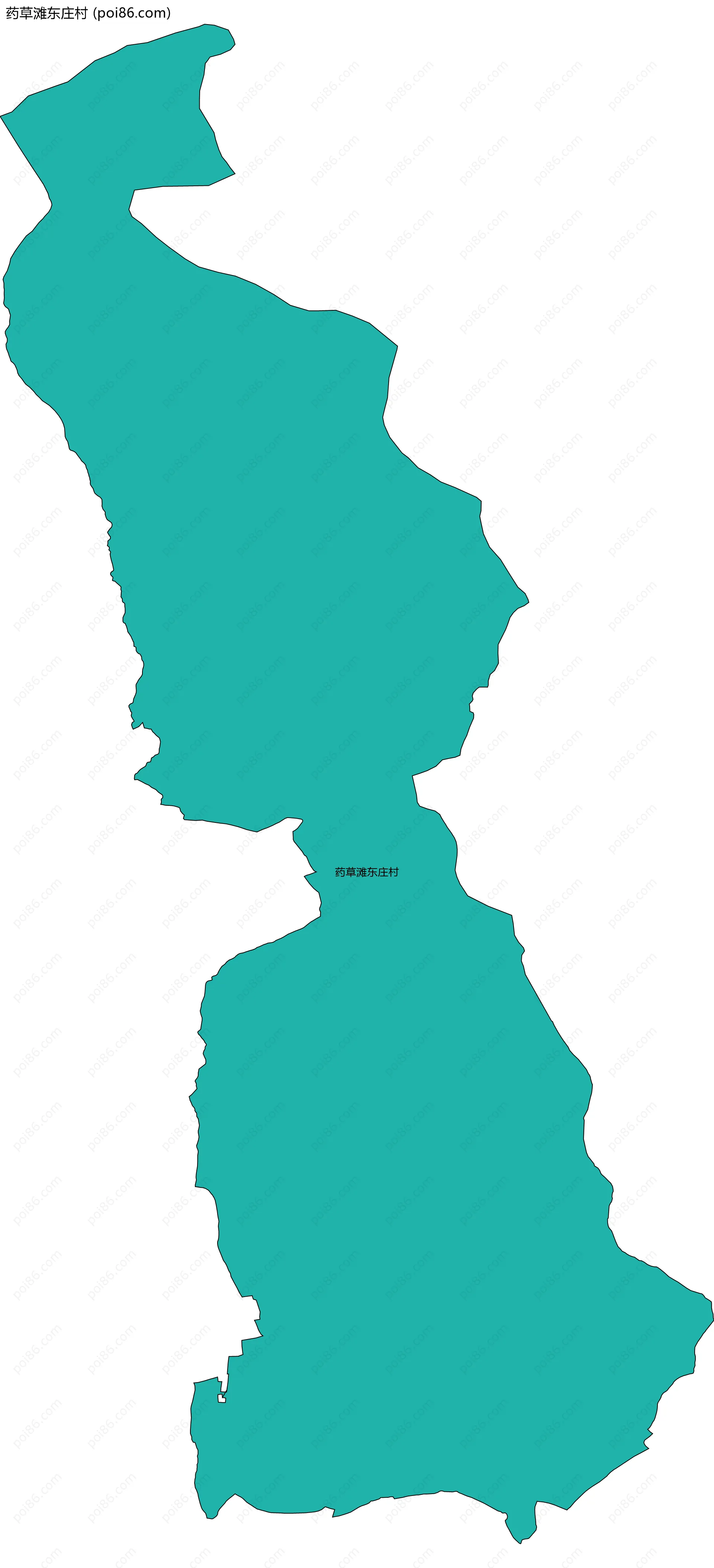 药草滩东庄村边界地图