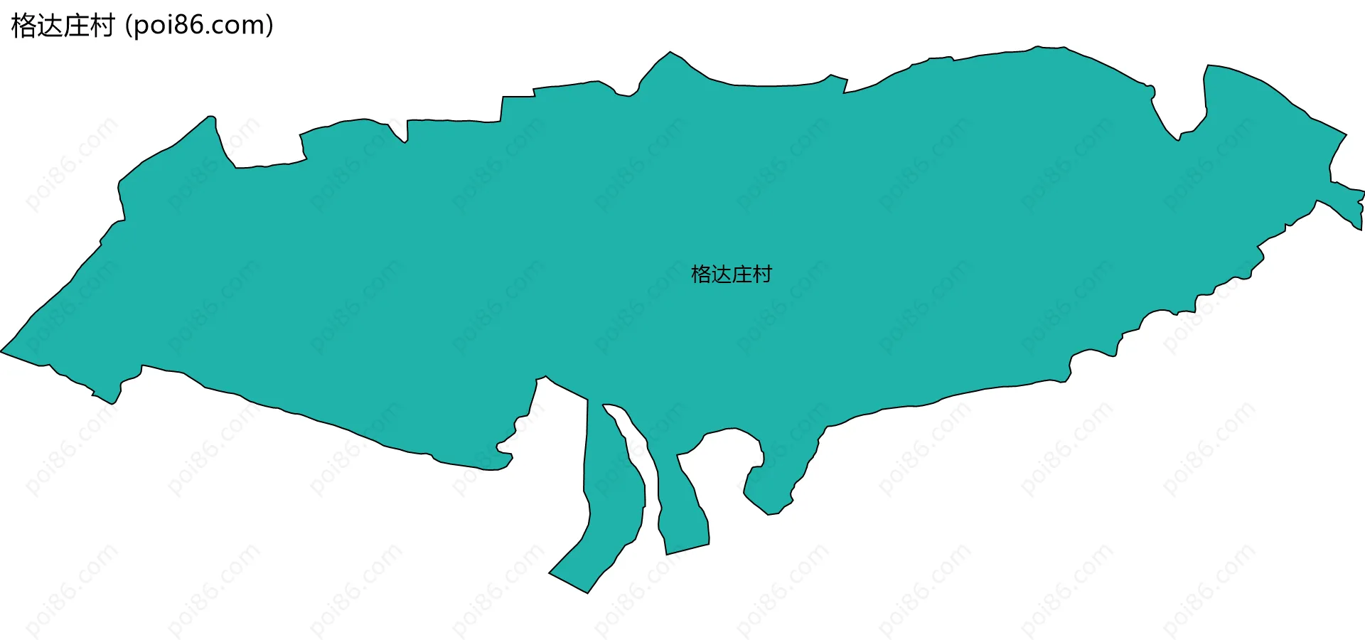 格达庄村边界地图