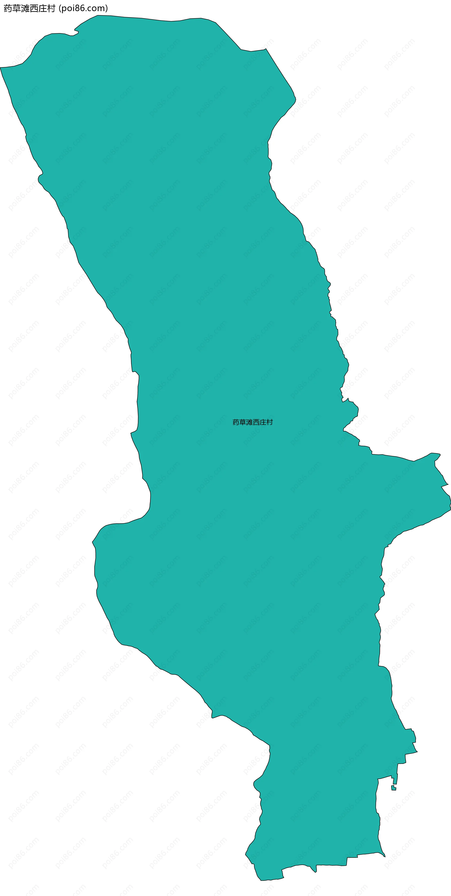 药草滩西庄村边界地图