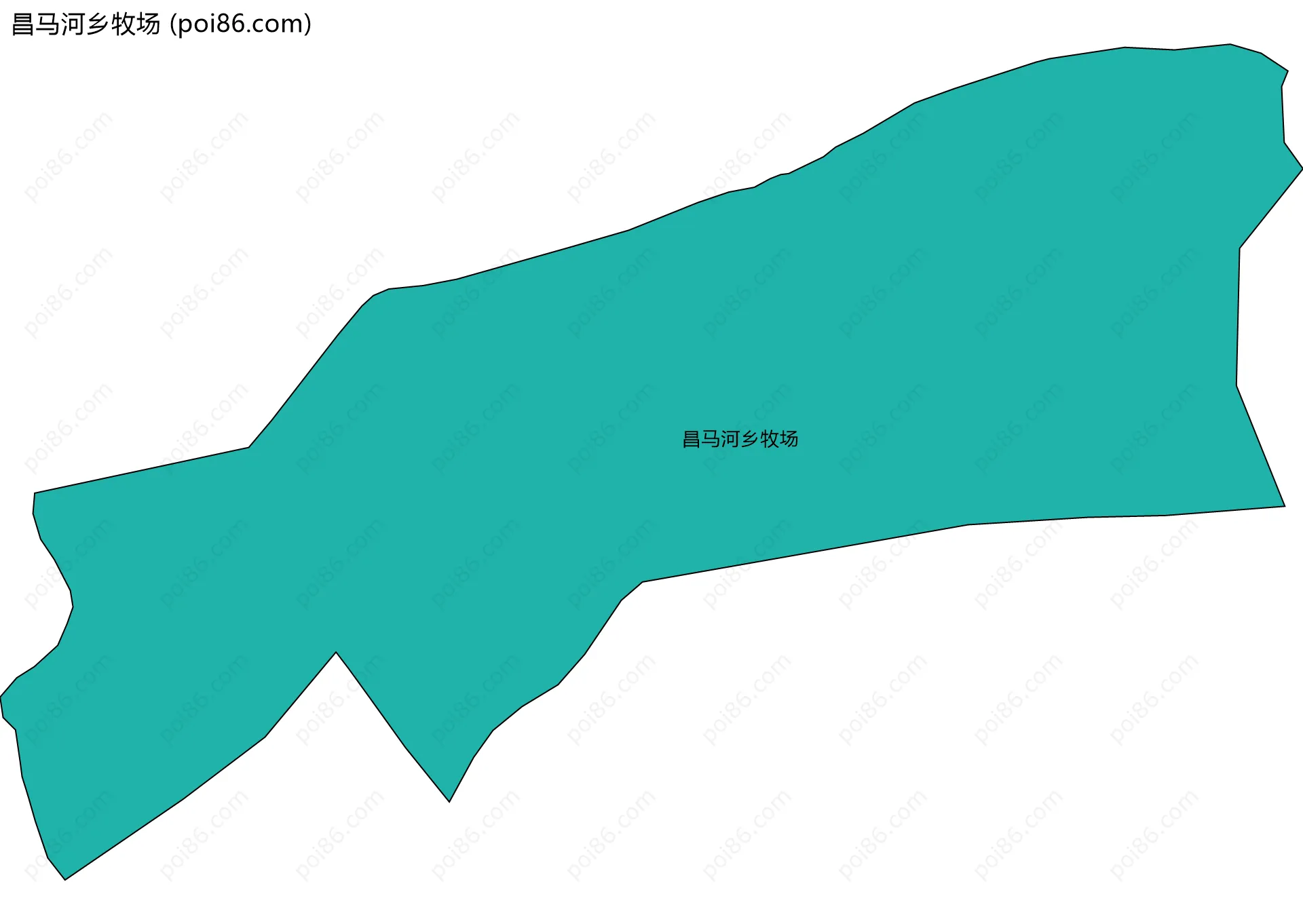 昌马河乡牧场边界地图