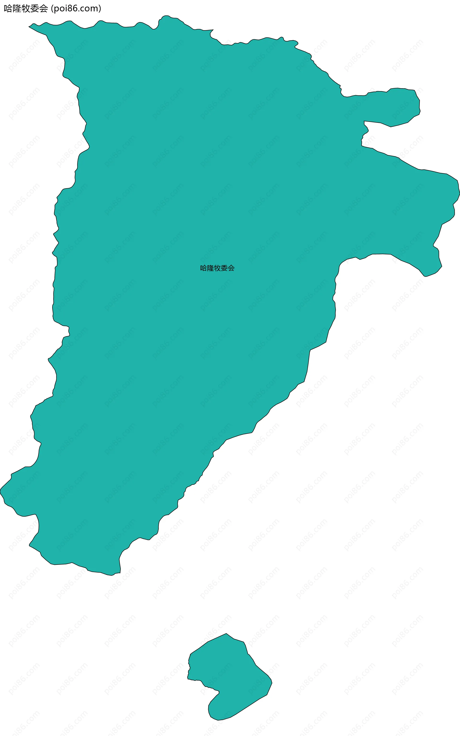 哈隆牧委会边界地图