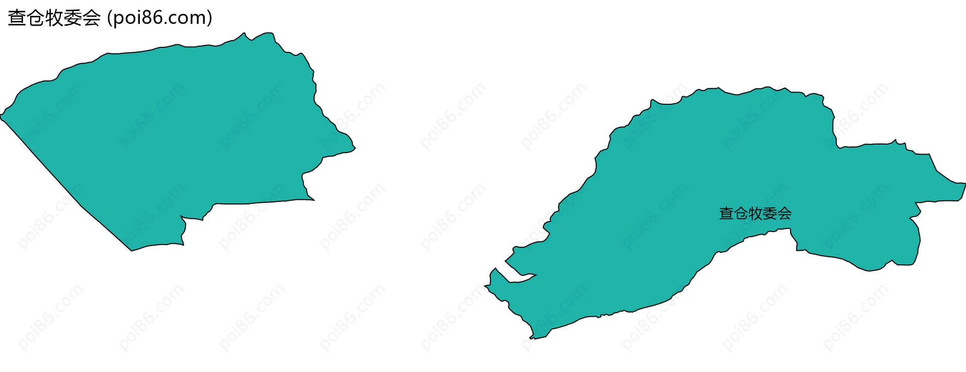 查仓牧委会边界地图