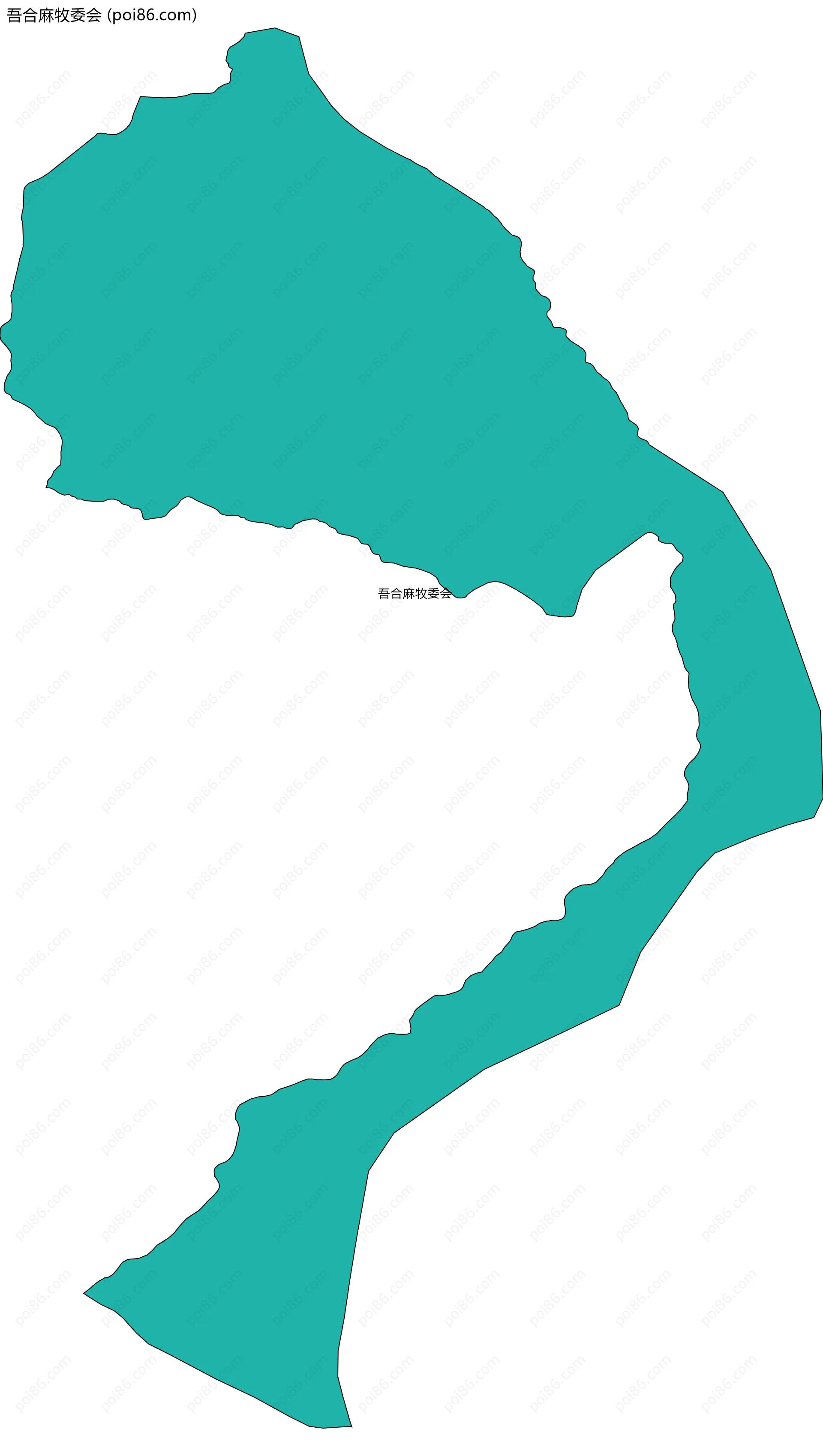 吾合麻牧委会边界地图