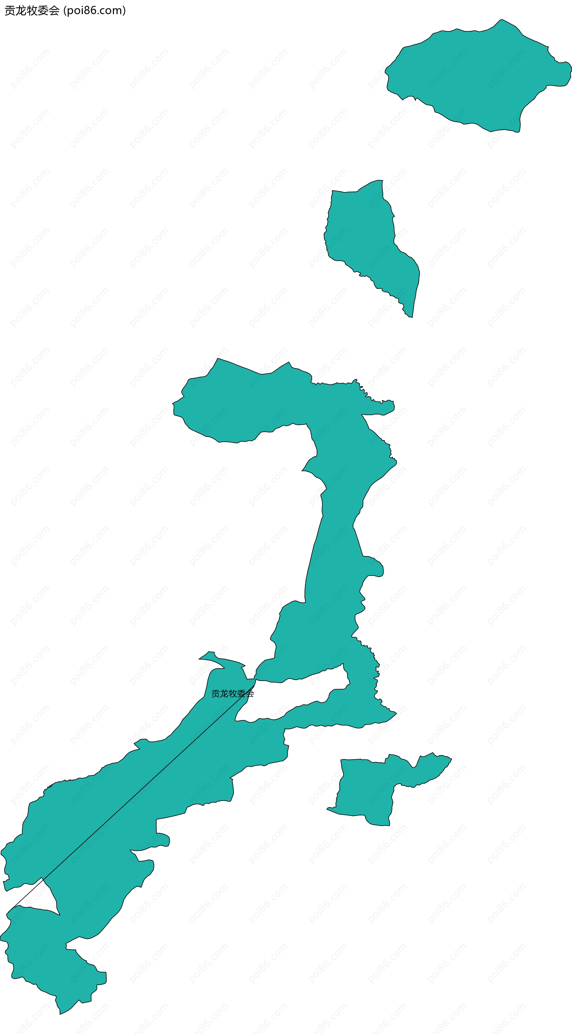 贡龙牧委会边界地图