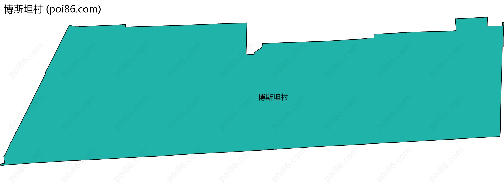 博斯坦村边界地图