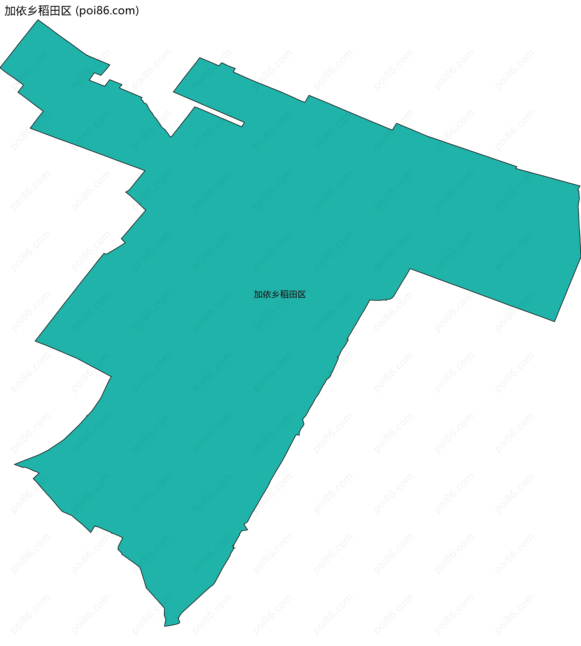 加依乡稻田区边界地图
