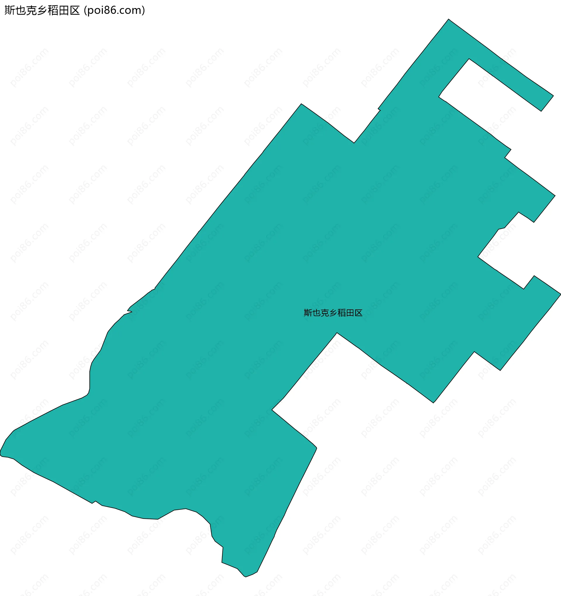 斯也克乡稻田区边界地图