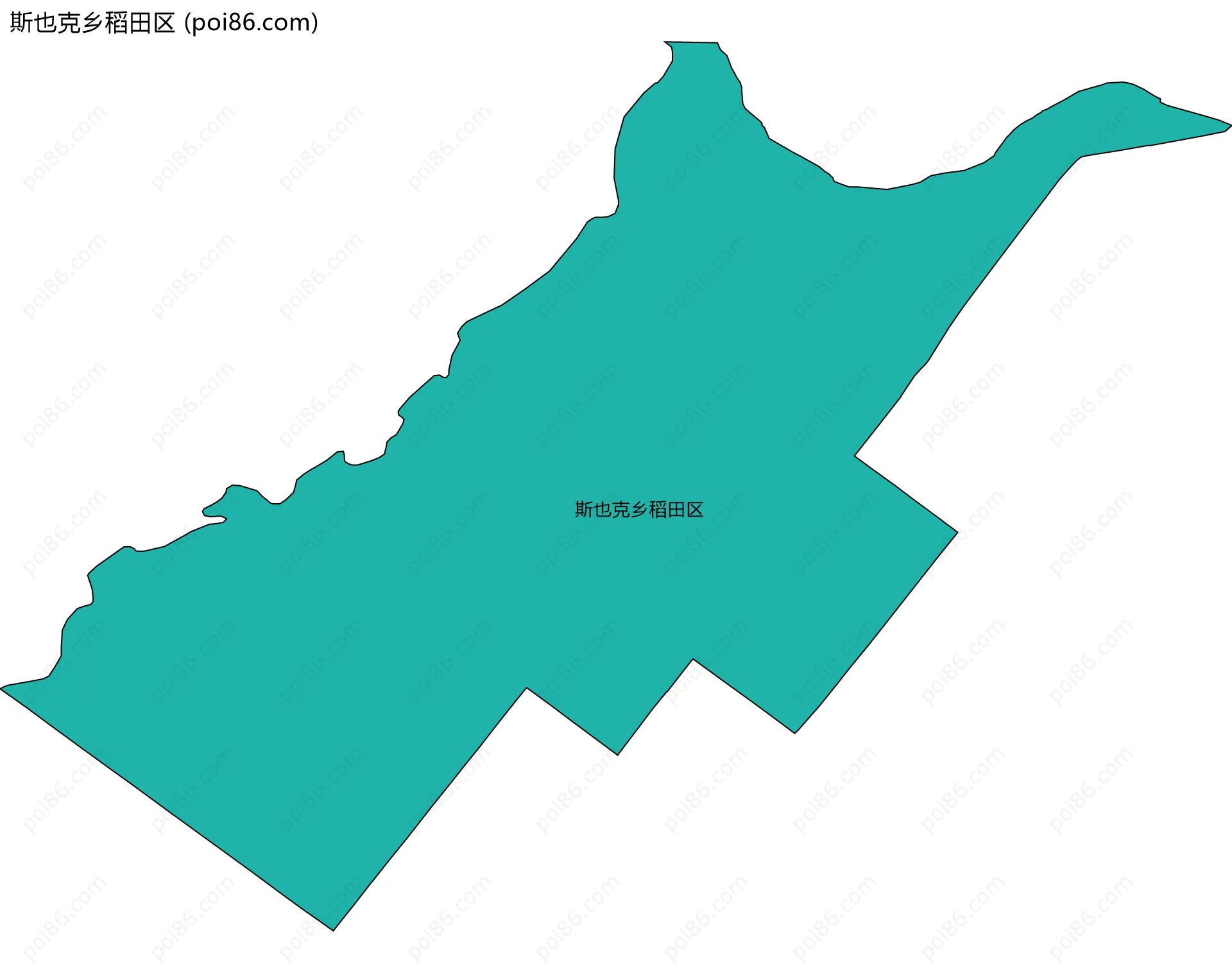 斯也克乡稻田区边界地图