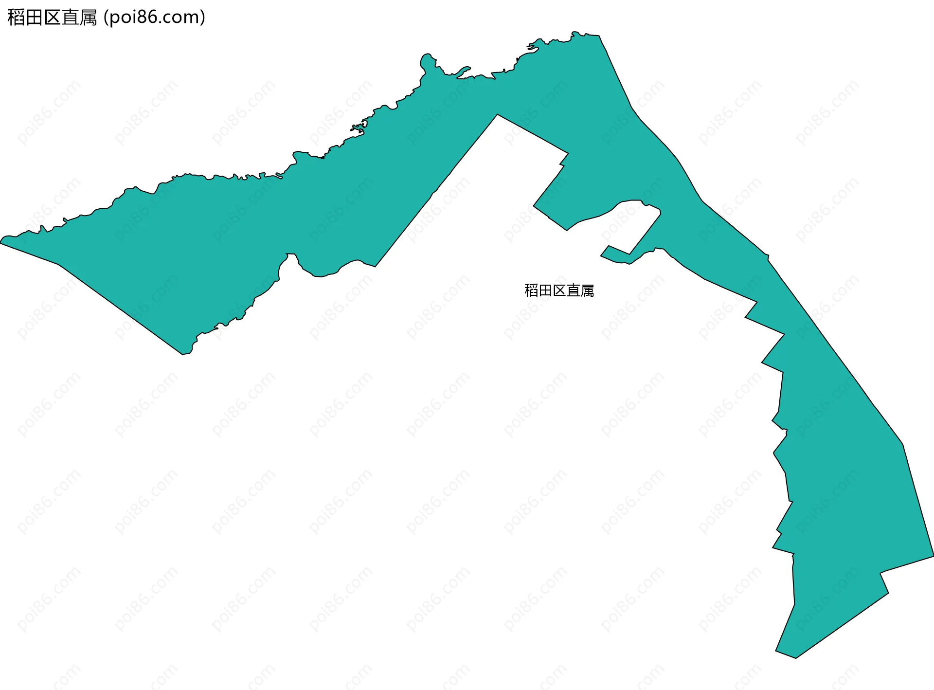 稻田区直属边界地图