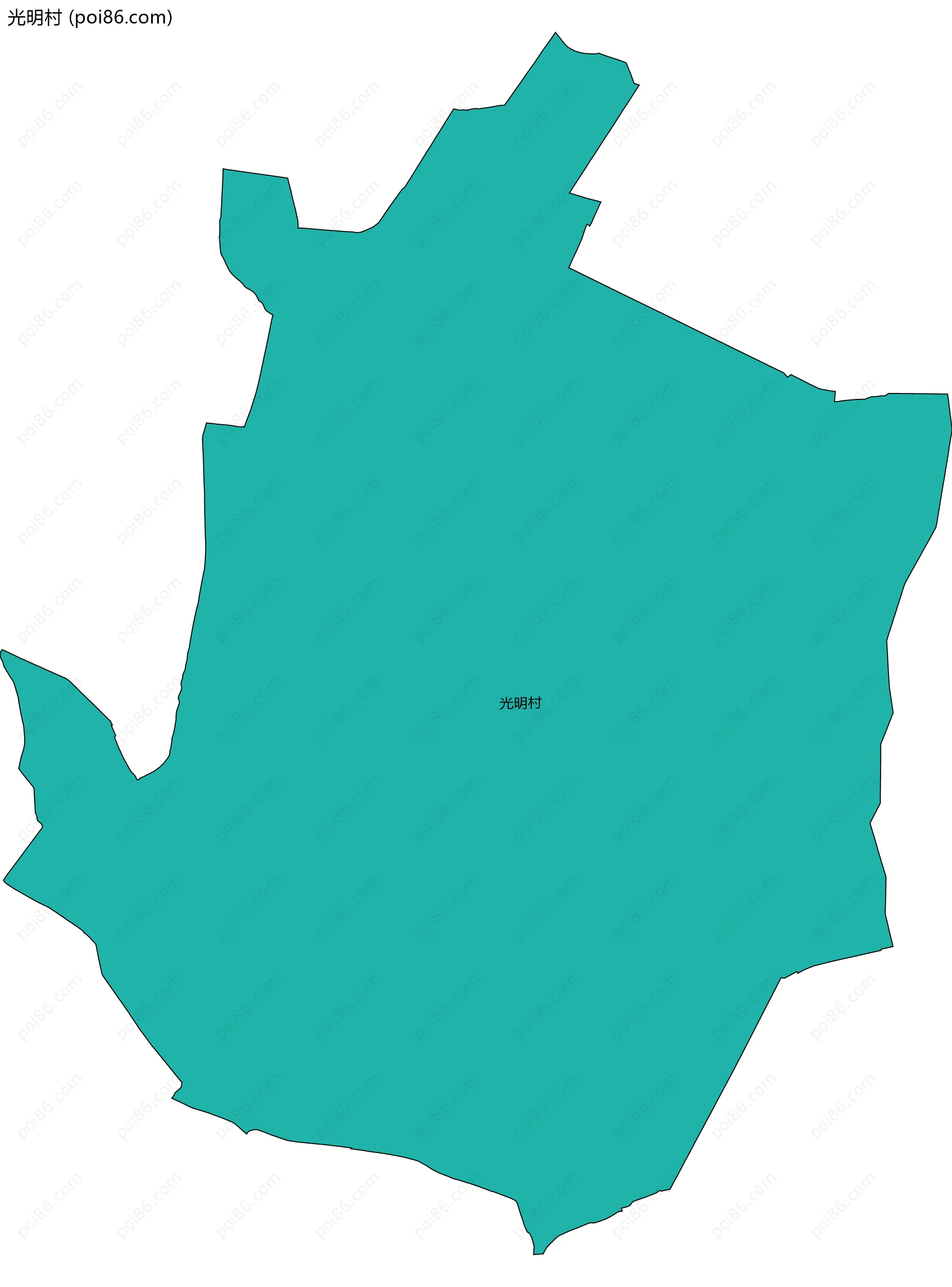 光明村边界地图