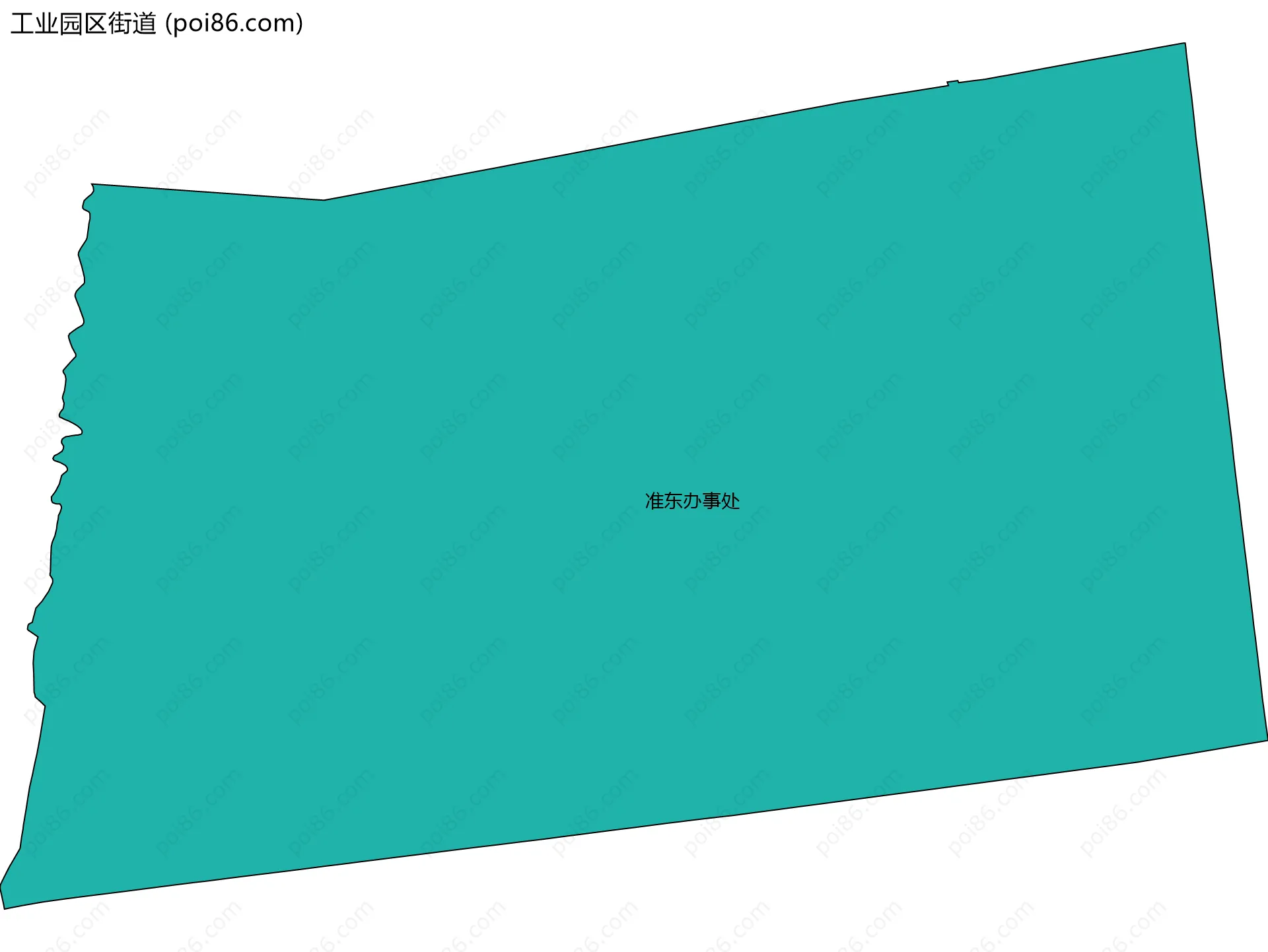 工业园区街道边界地图(五级行政区划)