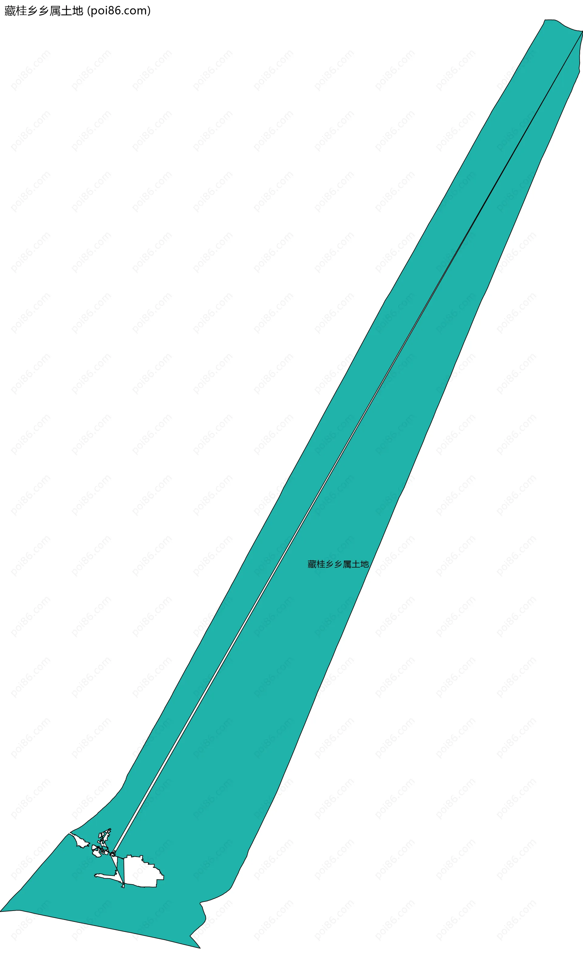 藏桂乡乡属土地边界地图
