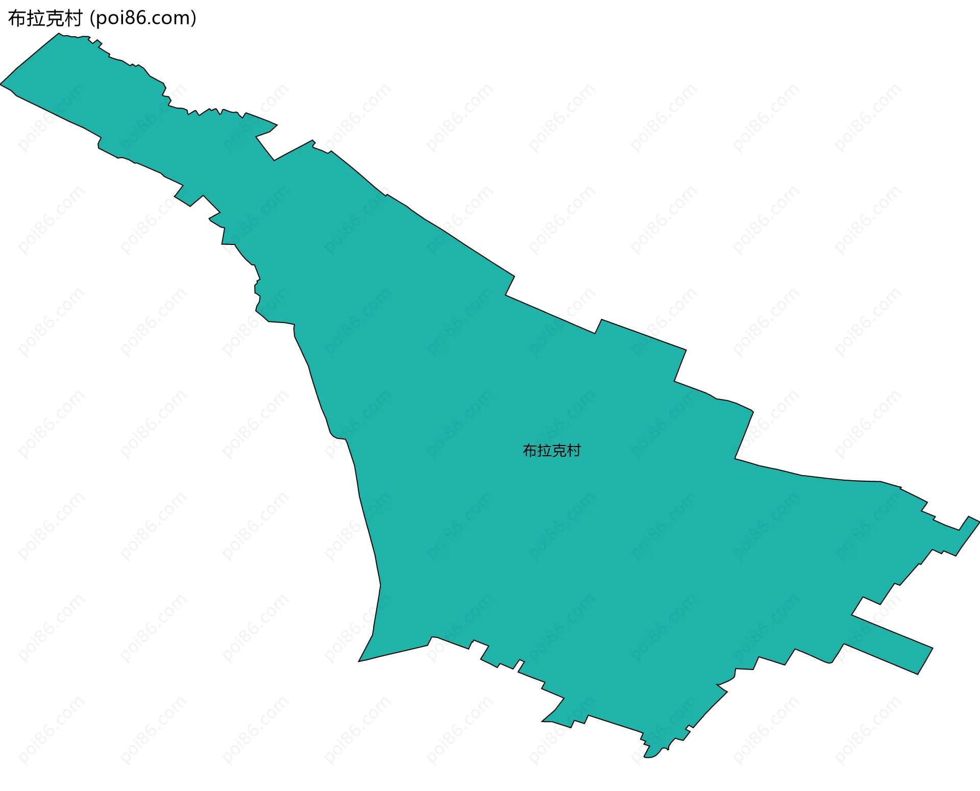 布拉克村边界地图