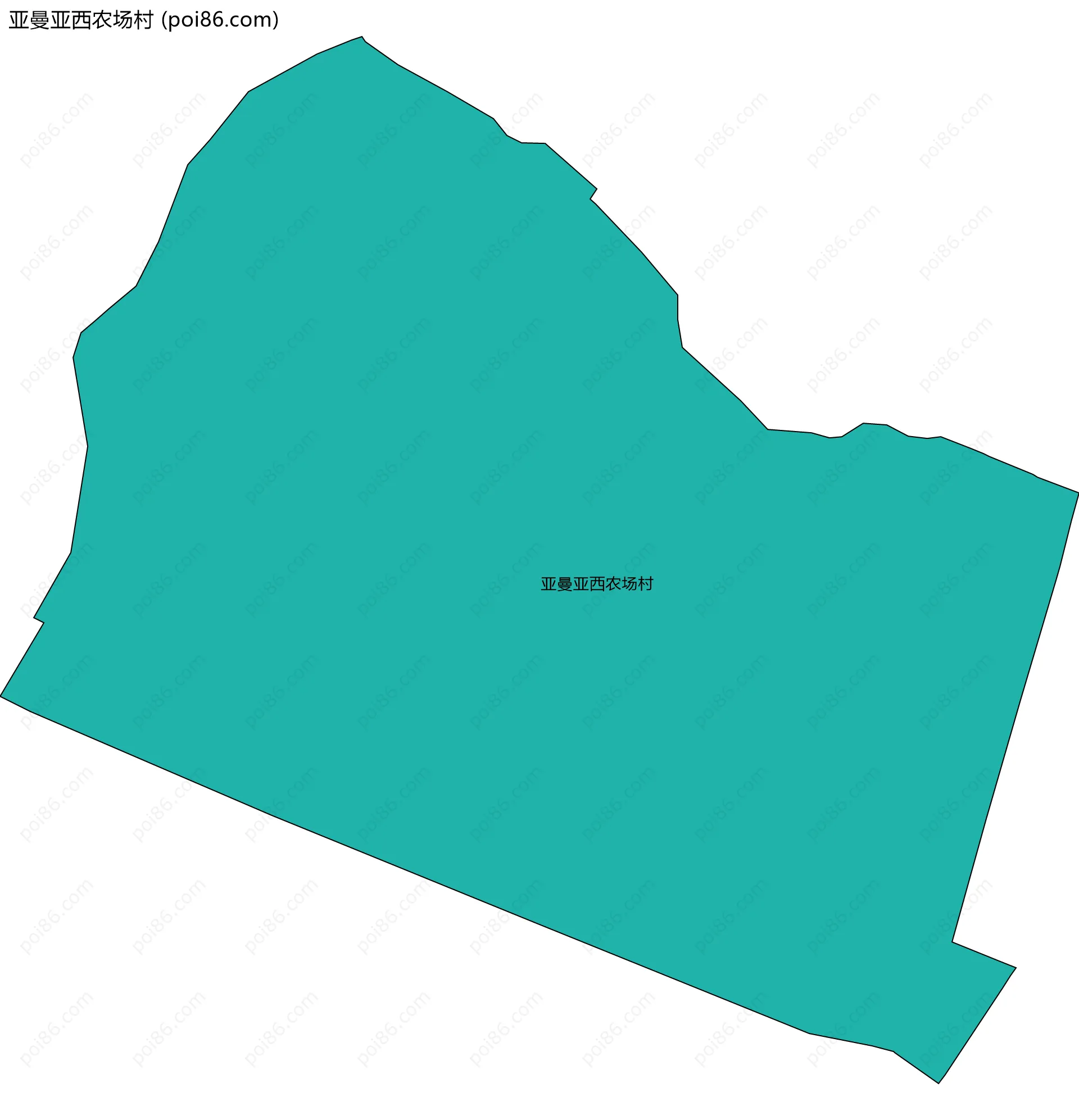 亚曼亚西农场村边界地图