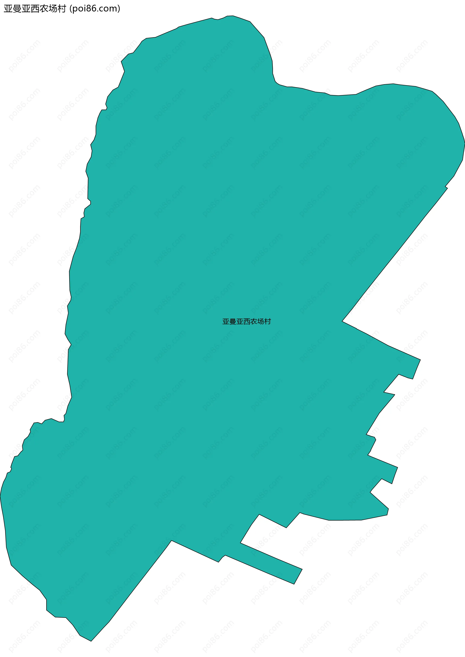 亚曼亚西农场村边界地图