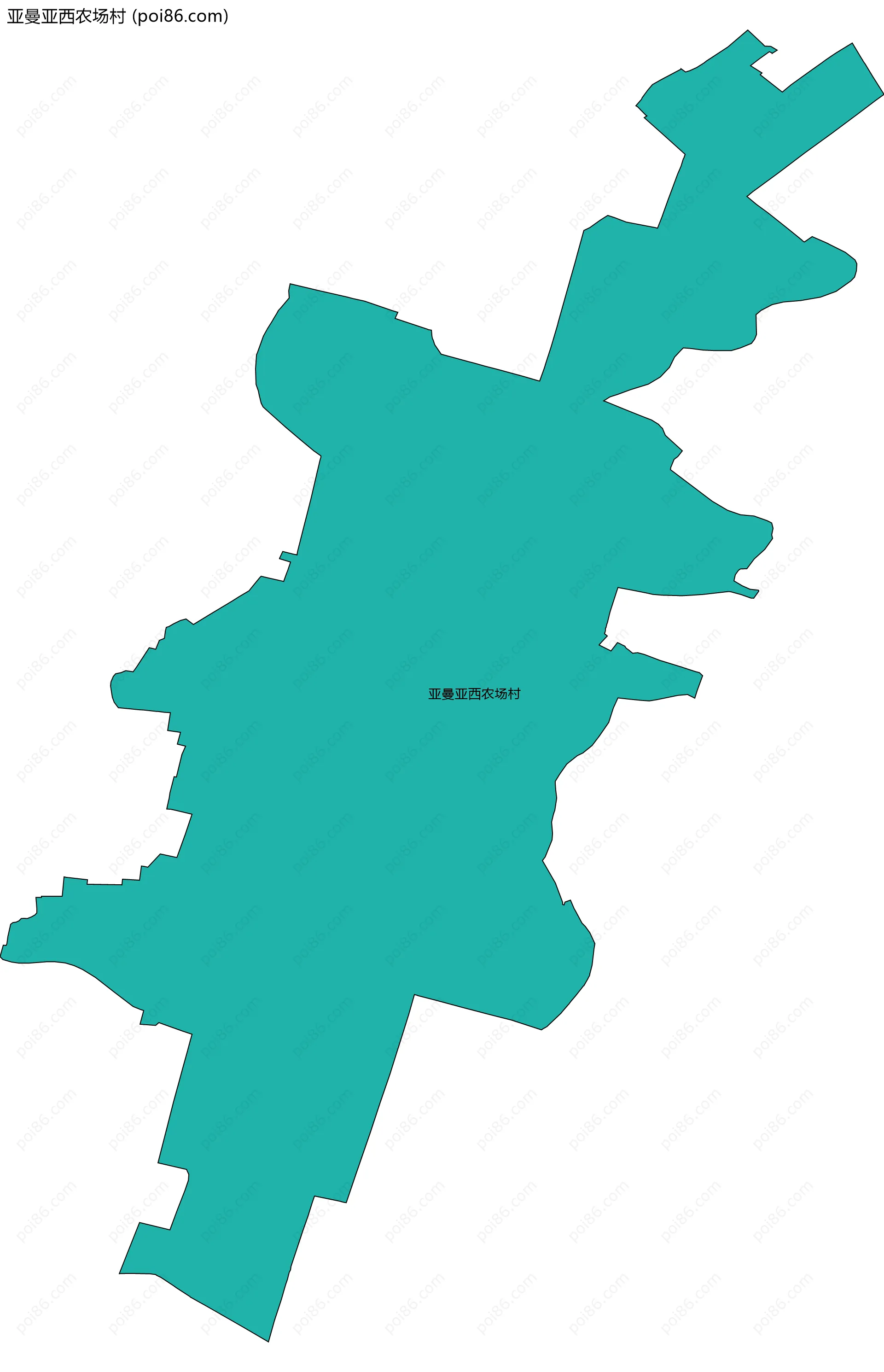 亚曼亚西农场村边界地图